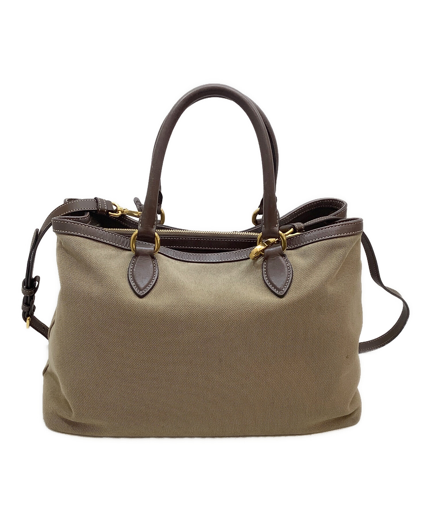 ✨美品✨　PRADA ジャガード　2wayバック 中古・古着通販】PRADA (プラダ) ロゴジャガード2WAYバッグ ベージュ