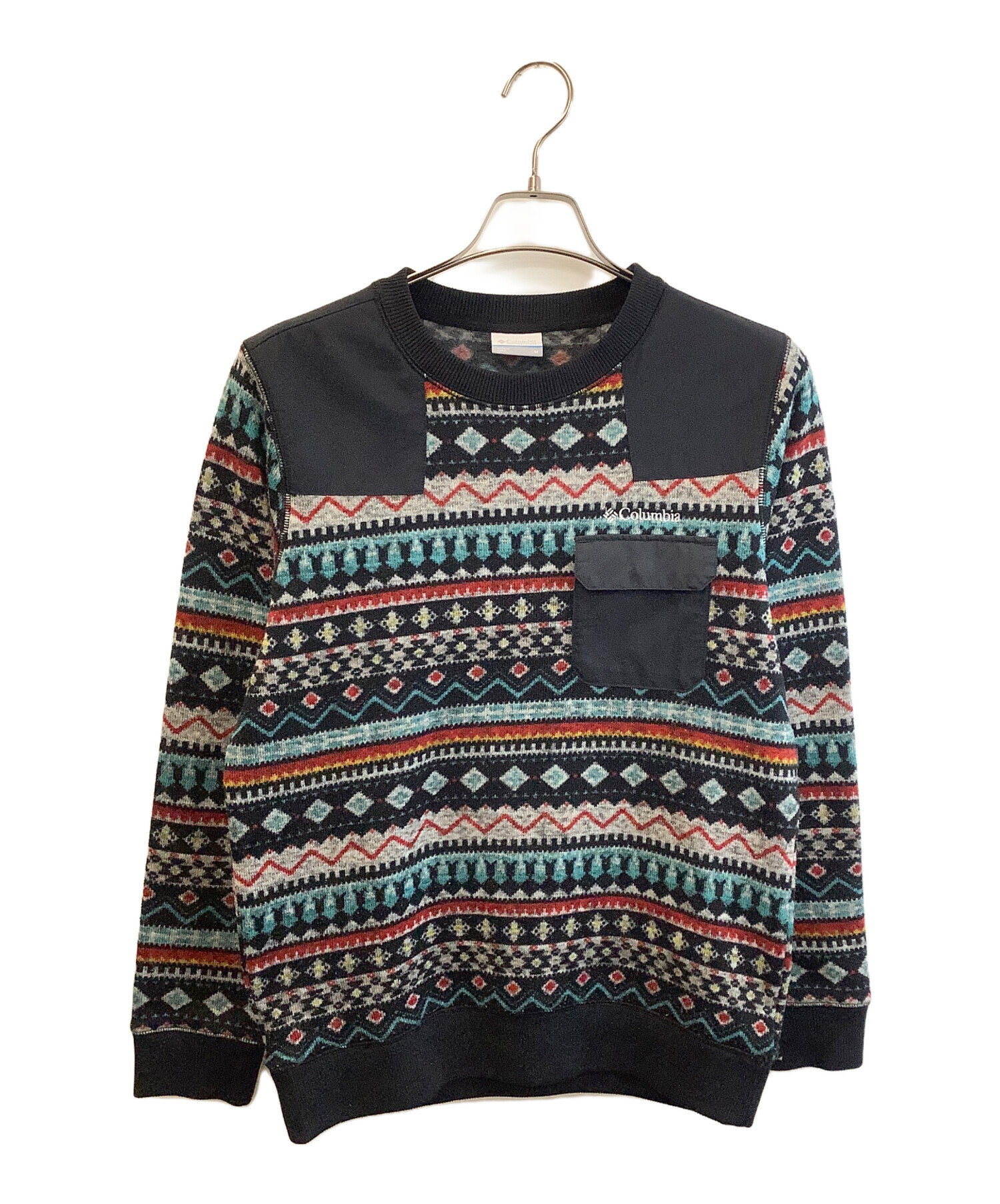 中古・古着通販】Columbia (コロンビア) スウェット ブラック×レッド 