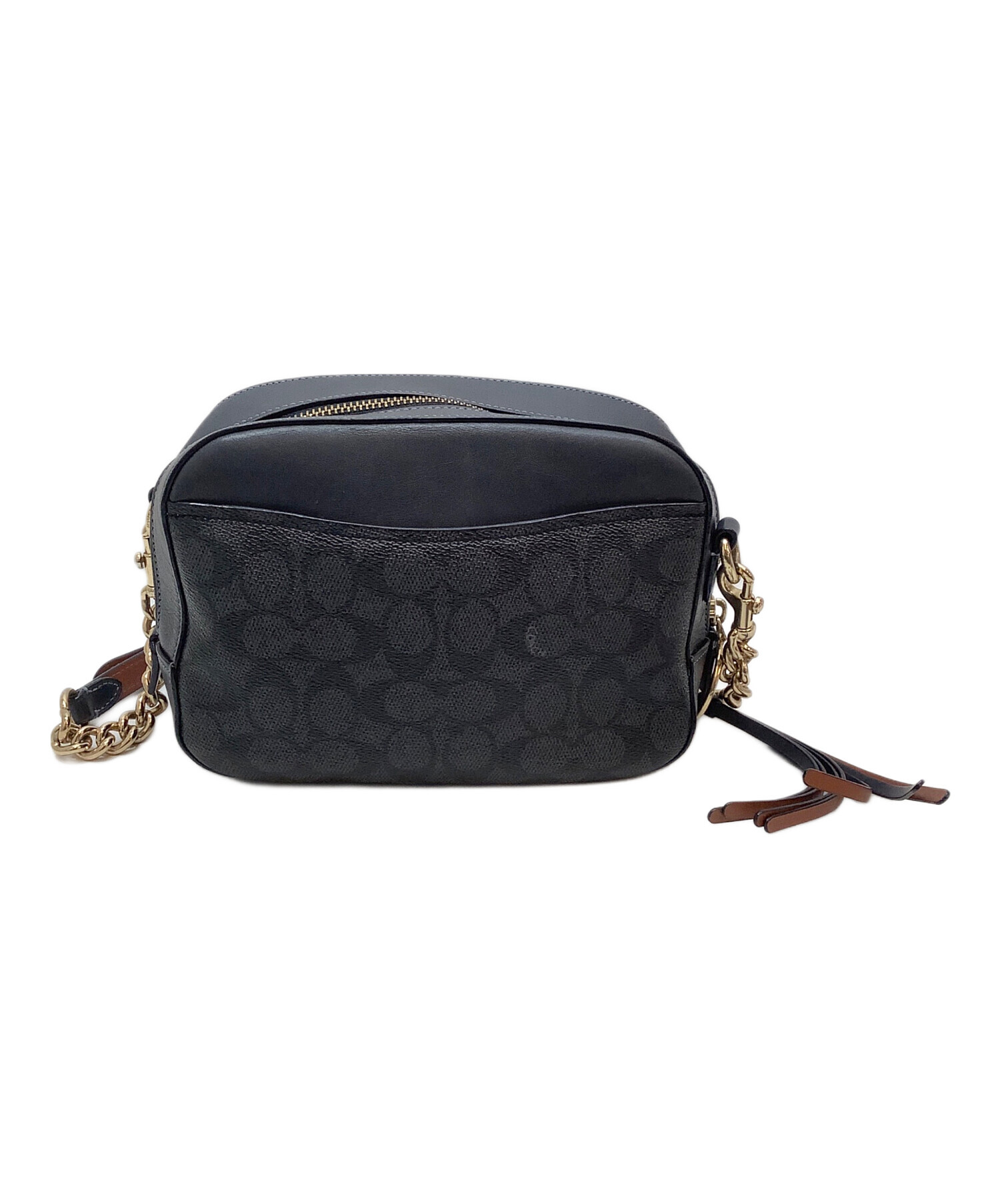 中古・古着通販】COACH (コーチ) ショルダーバッグ ネイビー×ブラウン 