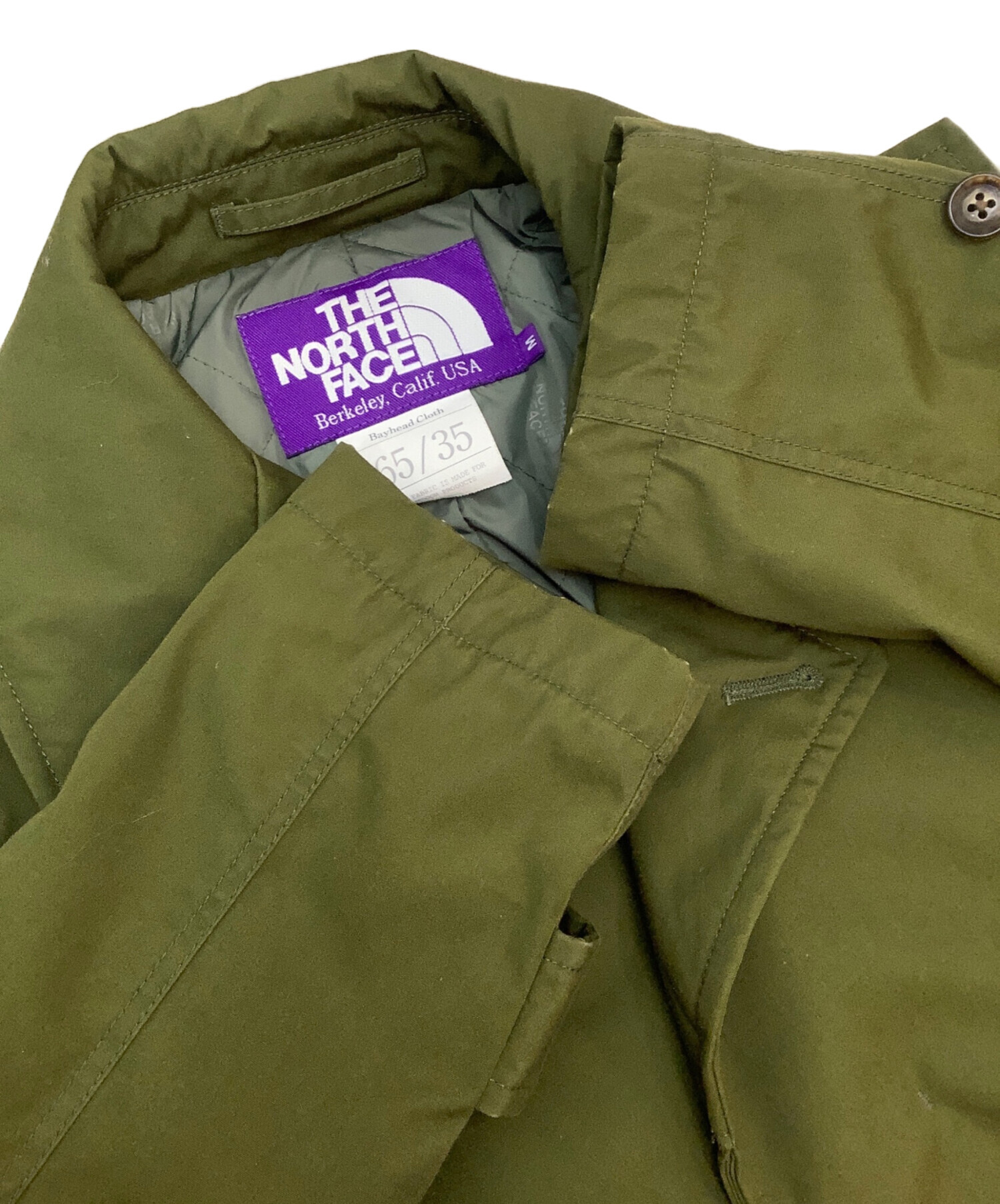 TheNorthFacePurpleLabelステンカラーコート　カーキＬサイズ 中古・古着通販】THE NORTHFACE PURPLELABEL (ザ・ノースフェイス