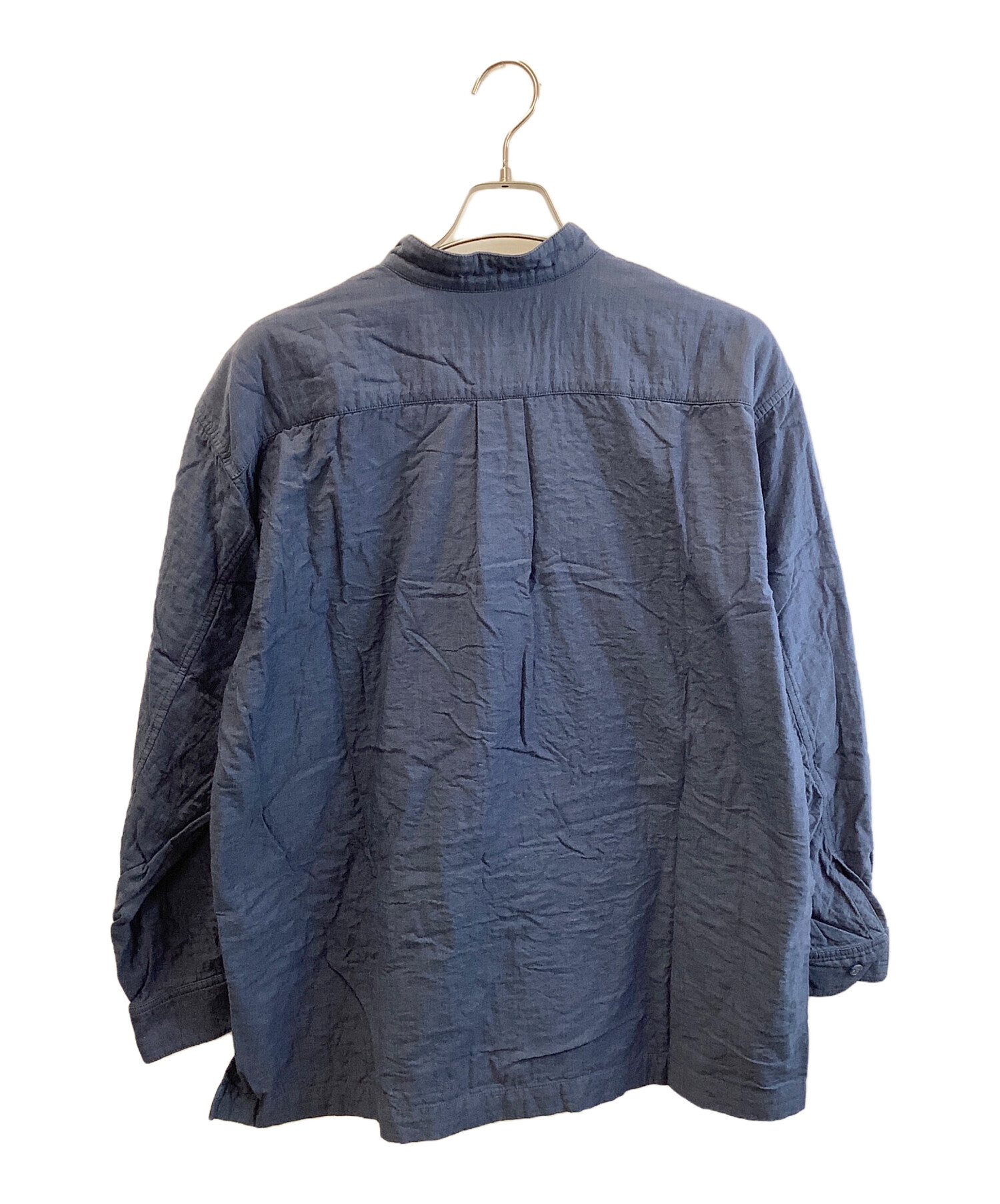 ISSEY MIYAKE PERMANENTE インディゴバンドカラーシャツ 中古・古着通販】ISSEY MIYAKE PERMANENTE (イッセイミヤケ