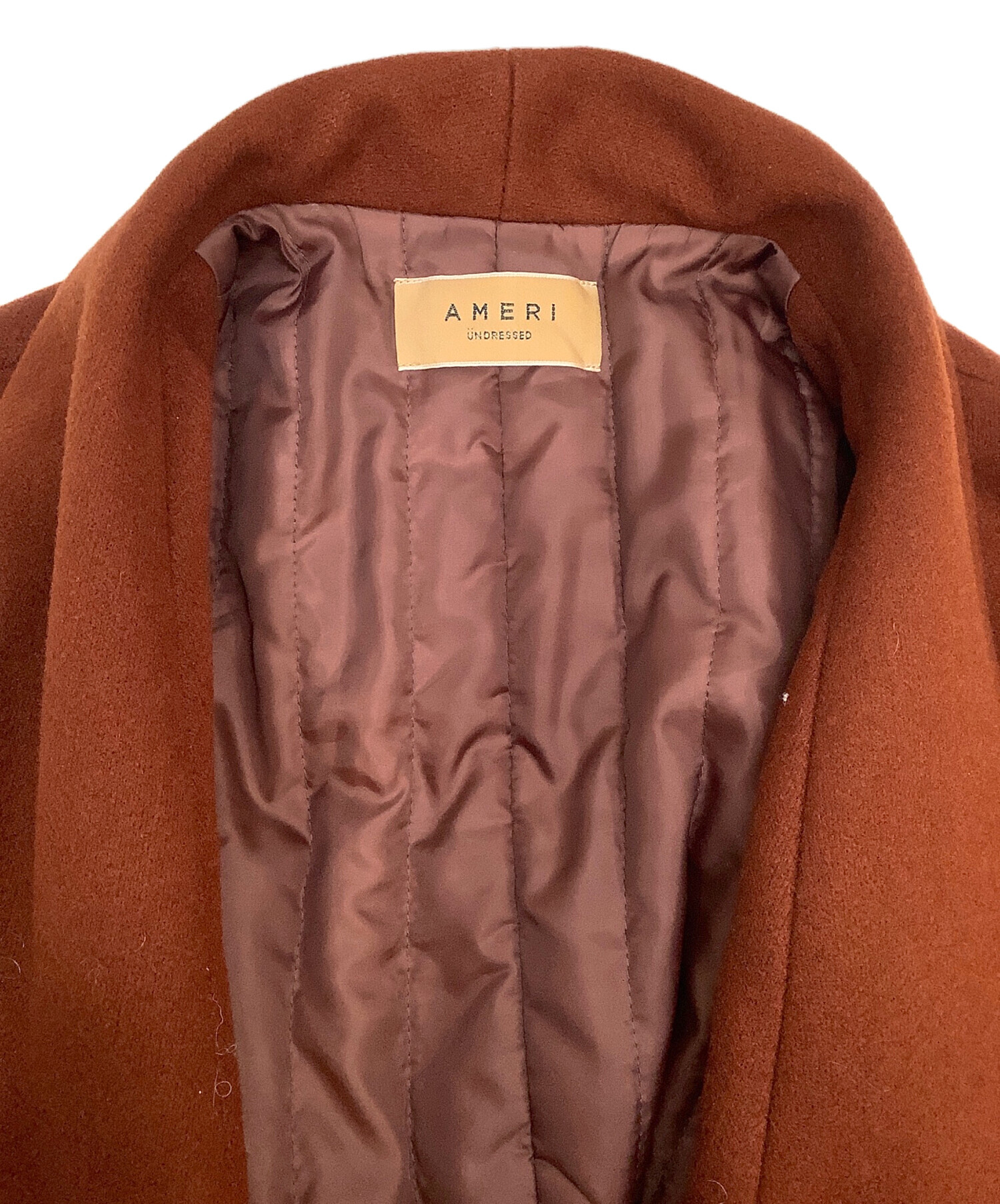 中古・古着通販】Ameri (アメリ) UND FLOWING COLLAR SHORT COAT