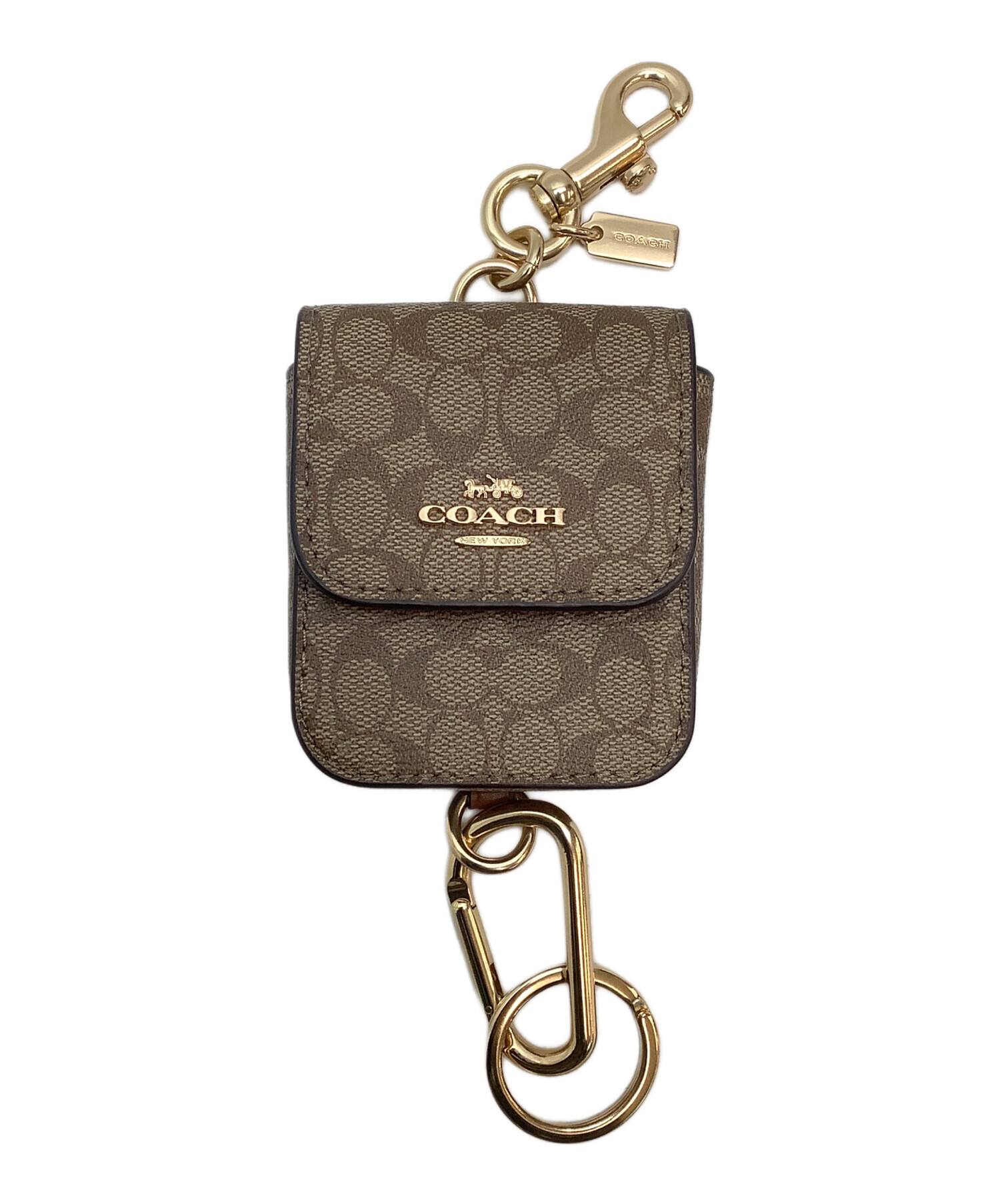 COACH キーホルダー ベージュ 中古・古着通販】COACH (コーチ) バッグチャーム ベージュ｜ブランド