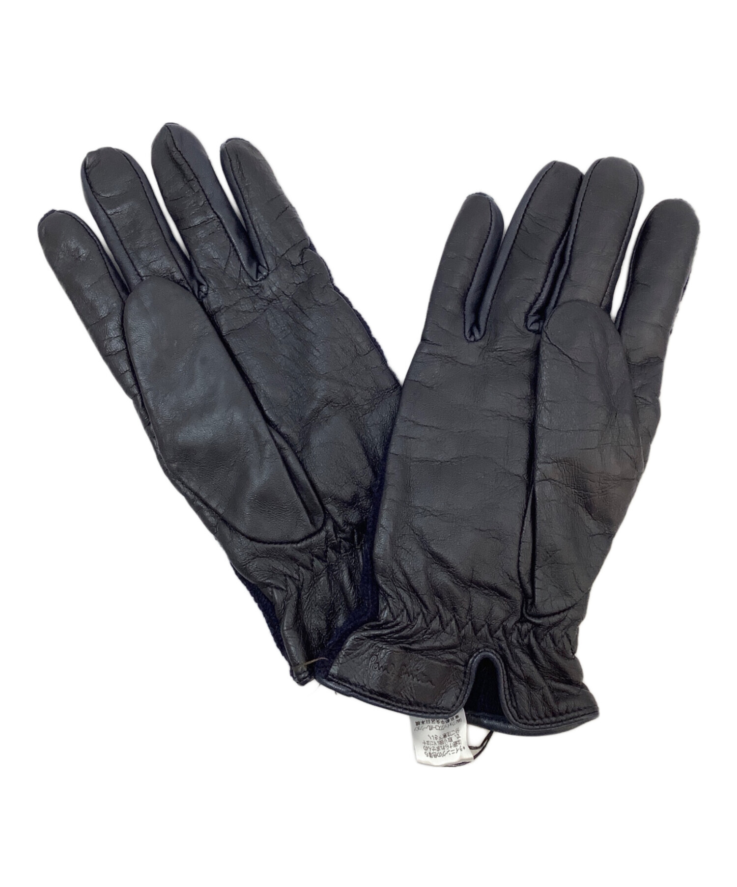 中古・古着通販】PAUL SMITH (ポールスミス) 手袋 ブラック×ネイビー