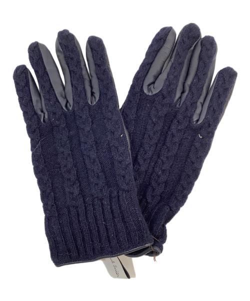 中古・古着通販】PAUL SMITH (ポールスミス) 手袋 ブラック×ネイビー