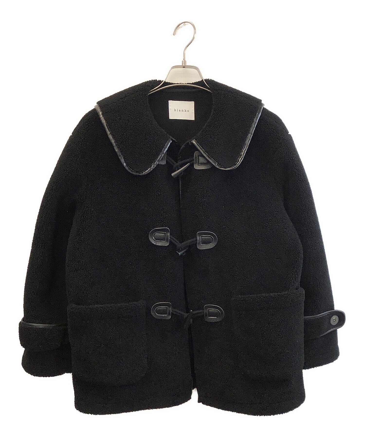 中古・古着通販】BLANKS (ブランクス) ボアダッフルコート ブラック 