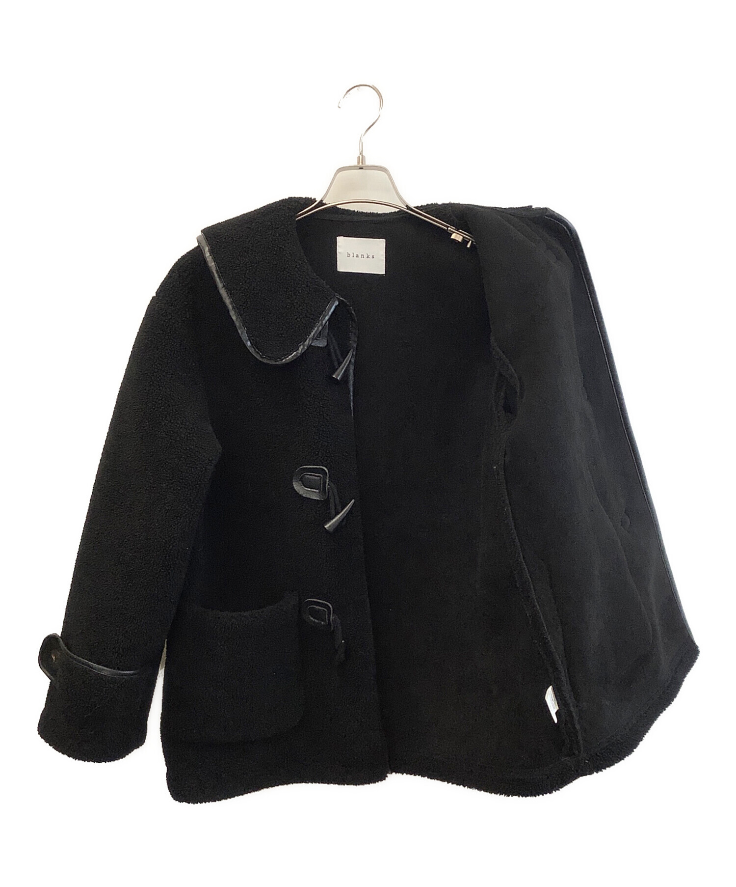 中古・古着通販】BLANKS (ブランクス) ボアダッフルコート ブラック