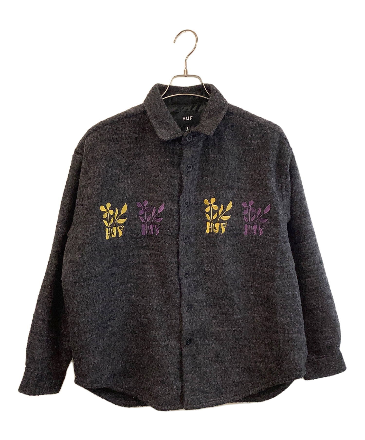 中古・古着通販】HUF (ハフ) BLOSSOM L/S SHIRT パープル サイズ:S 