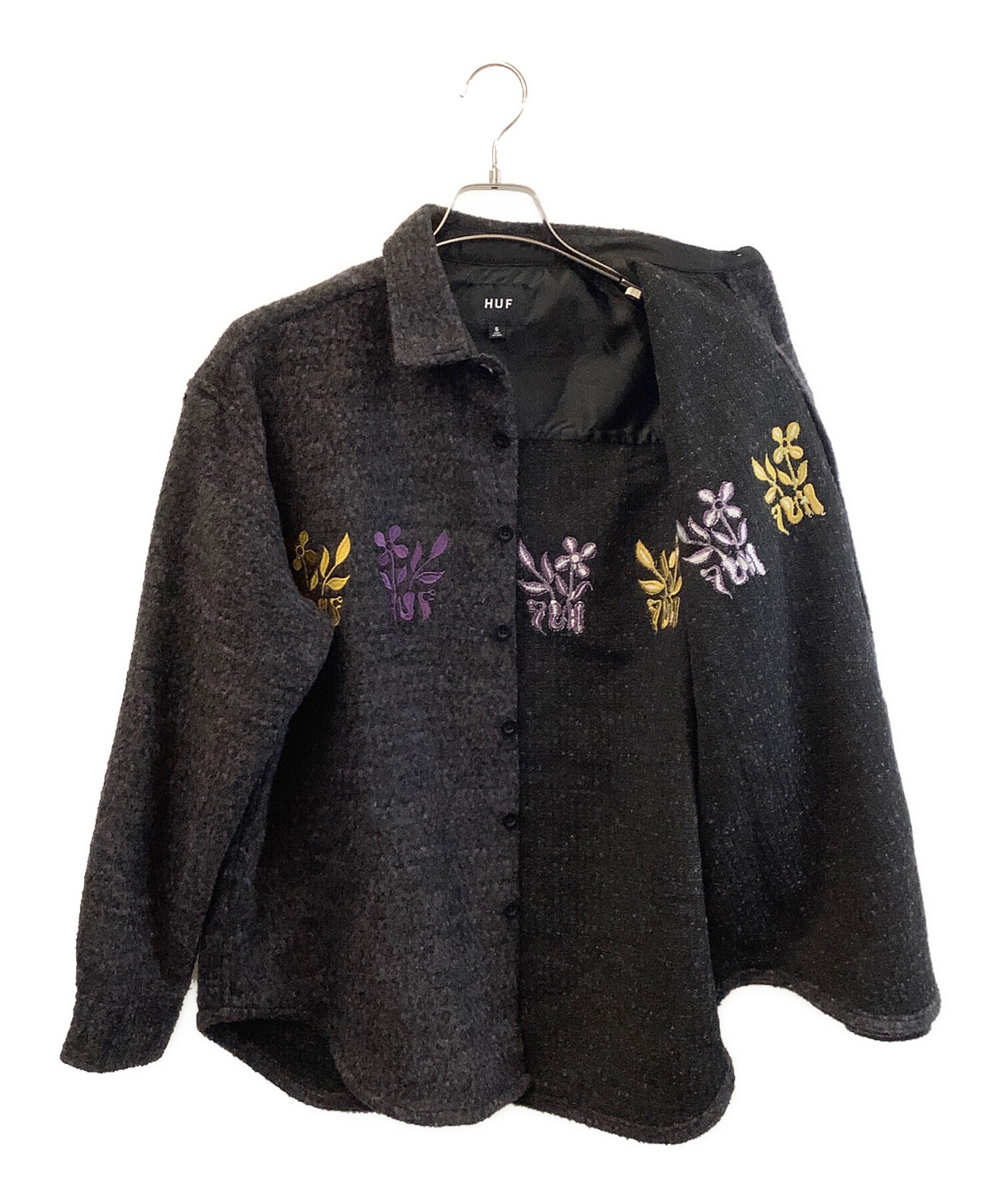 中古・古着通販】HUF (ハフ) BLOSSOM L/S SHIRT パープル サイズ:S 