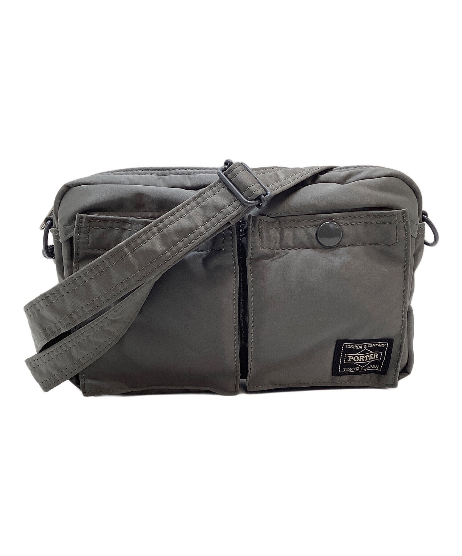 PORTER グレー ショルダーバッグ PORTER ショルダーバッグ グレー ポーター ショルダーバッグ シルバー