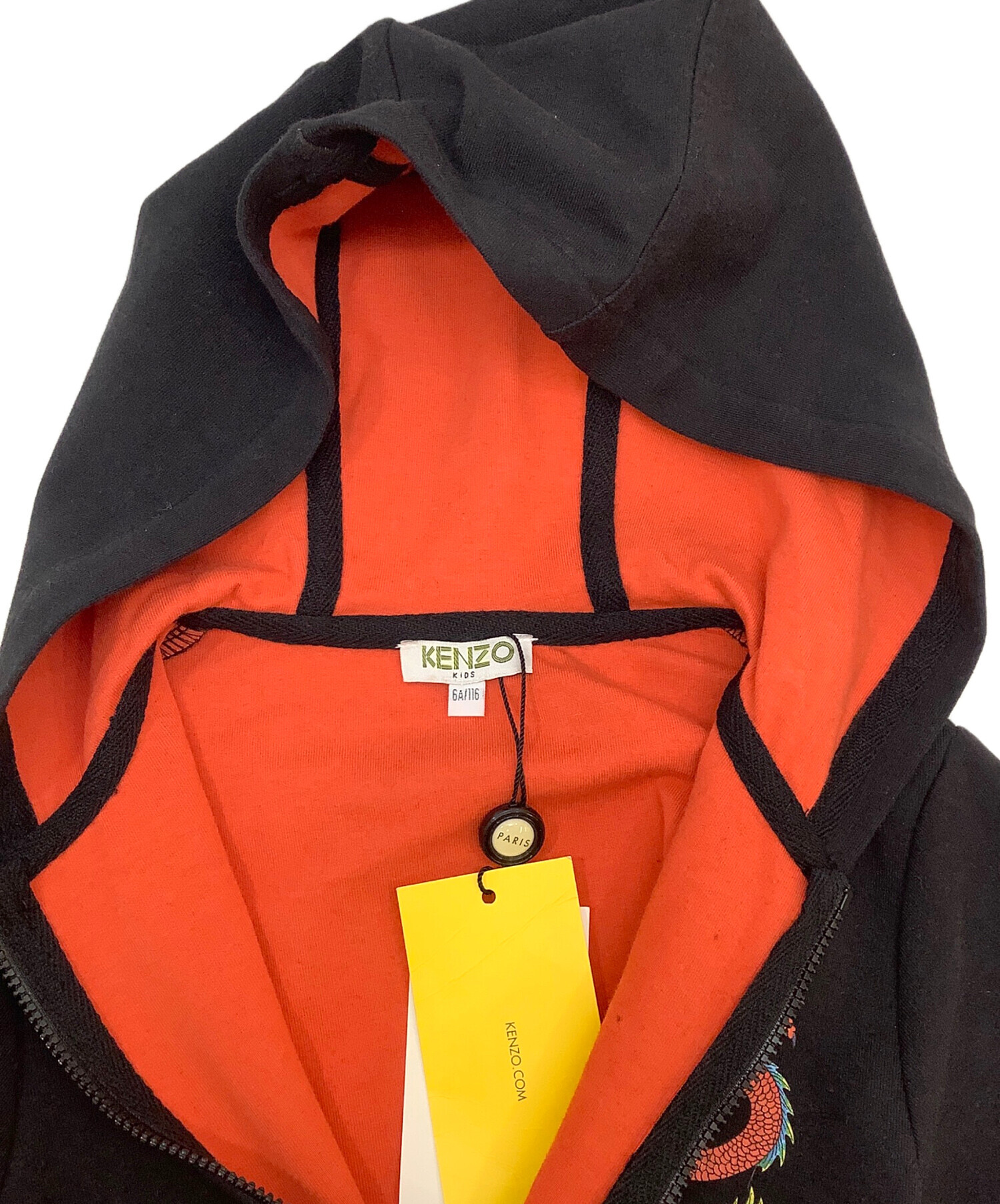 中古・古着通販】KENZO (ケンゾー) パーカー ブラック サイズ:6A 未 