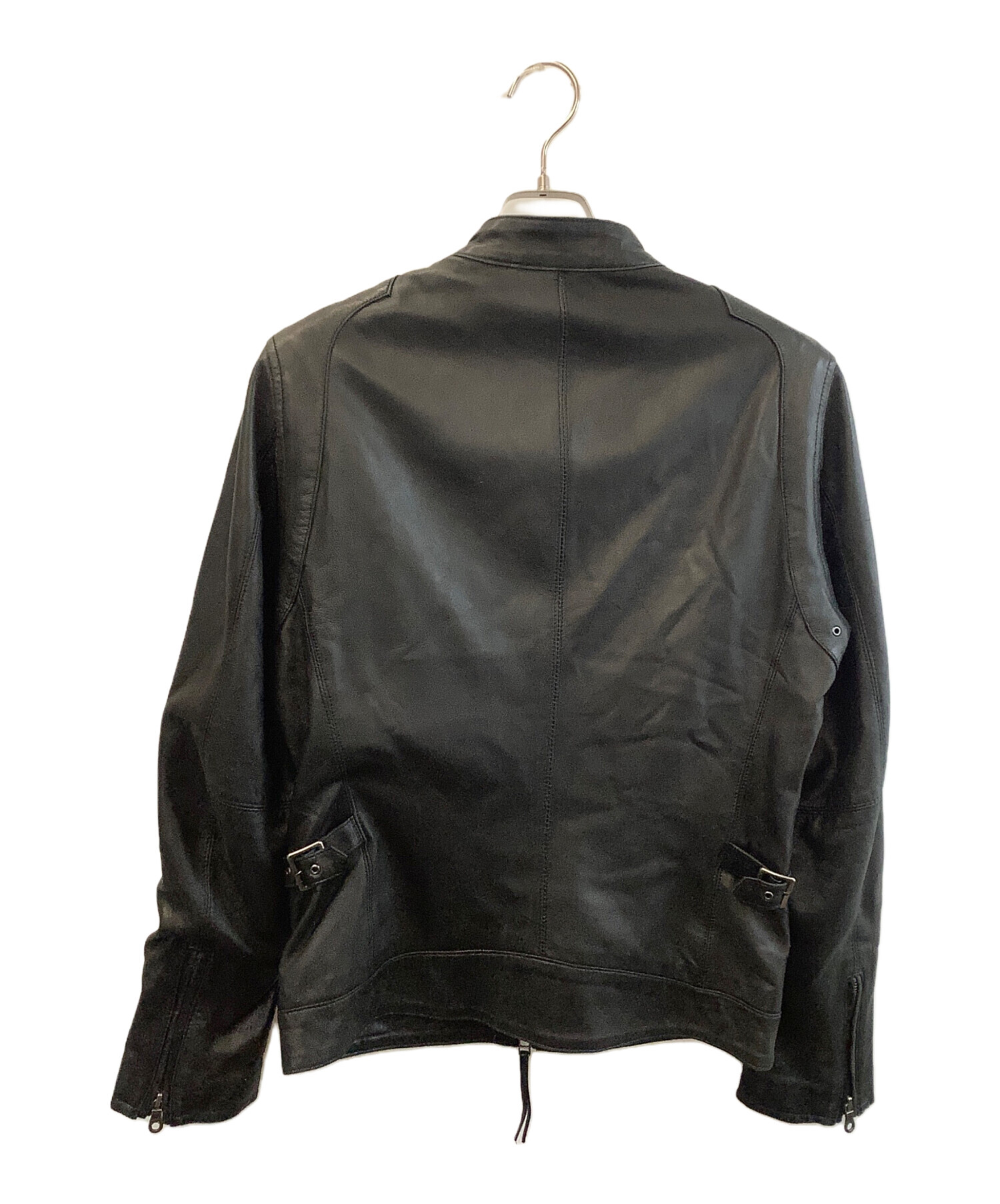中古・古着通販】BOYCOTT (ボイコット) ラムレザージャケット ブラック