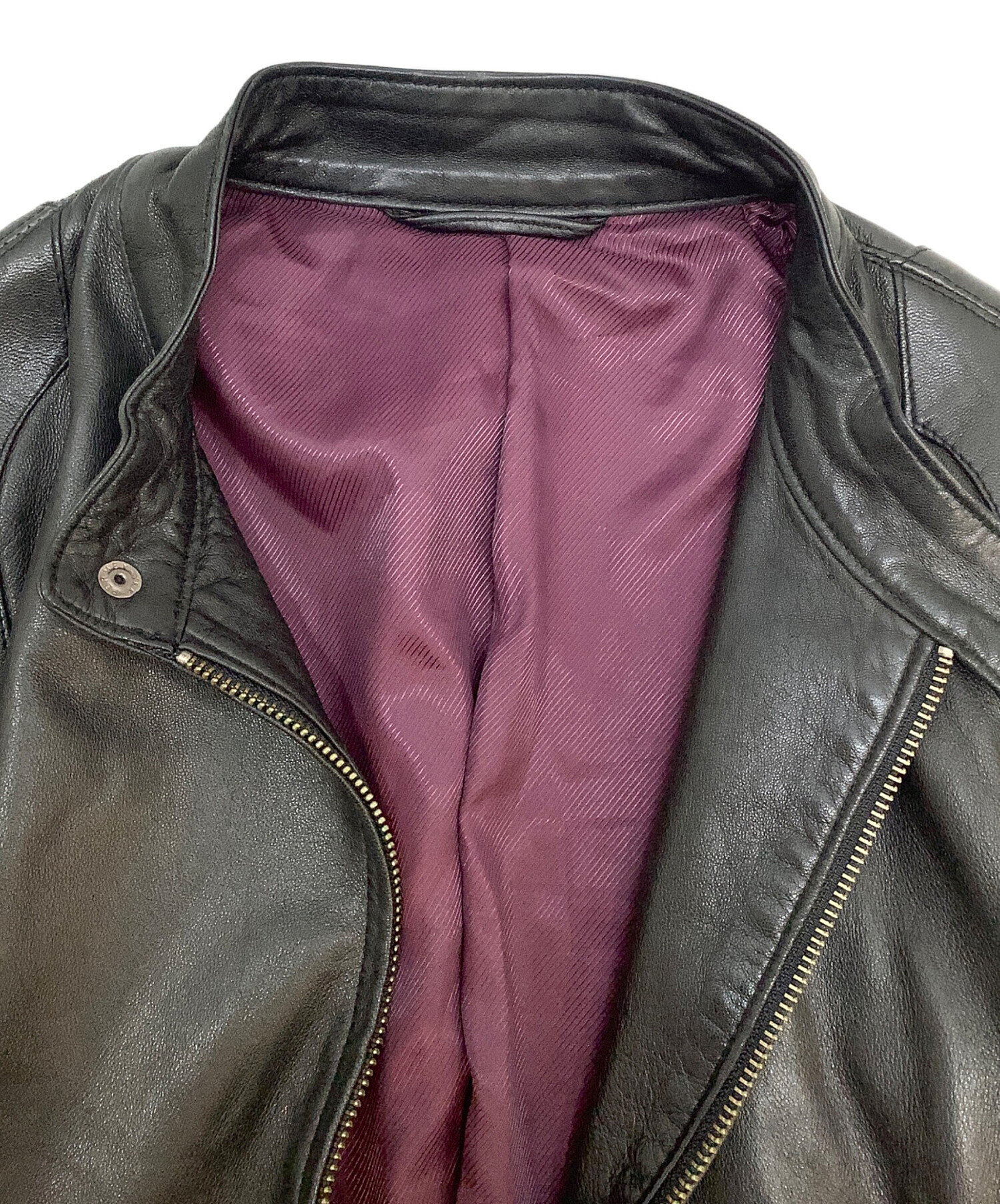 ね*こ様 【最終価格】ビンテージ レザー ジャケット BOYCOTT ボイコット 中古・古着通販】BOYCOTT (ボイコット) ライダースジャケット ブラック