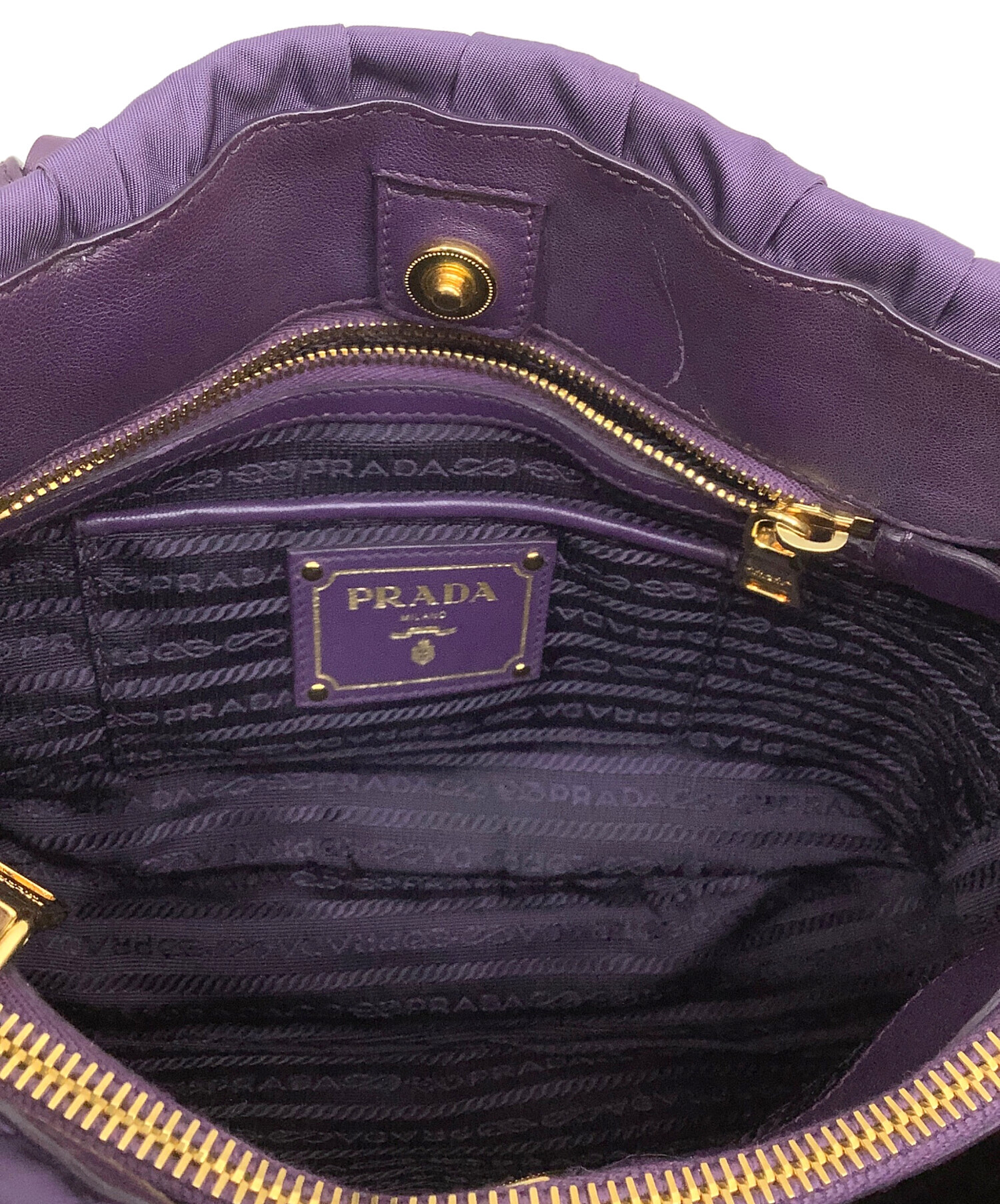 中古・古着通販】PRADA (プラダ) 2WAYギャザーショルダーバッグ