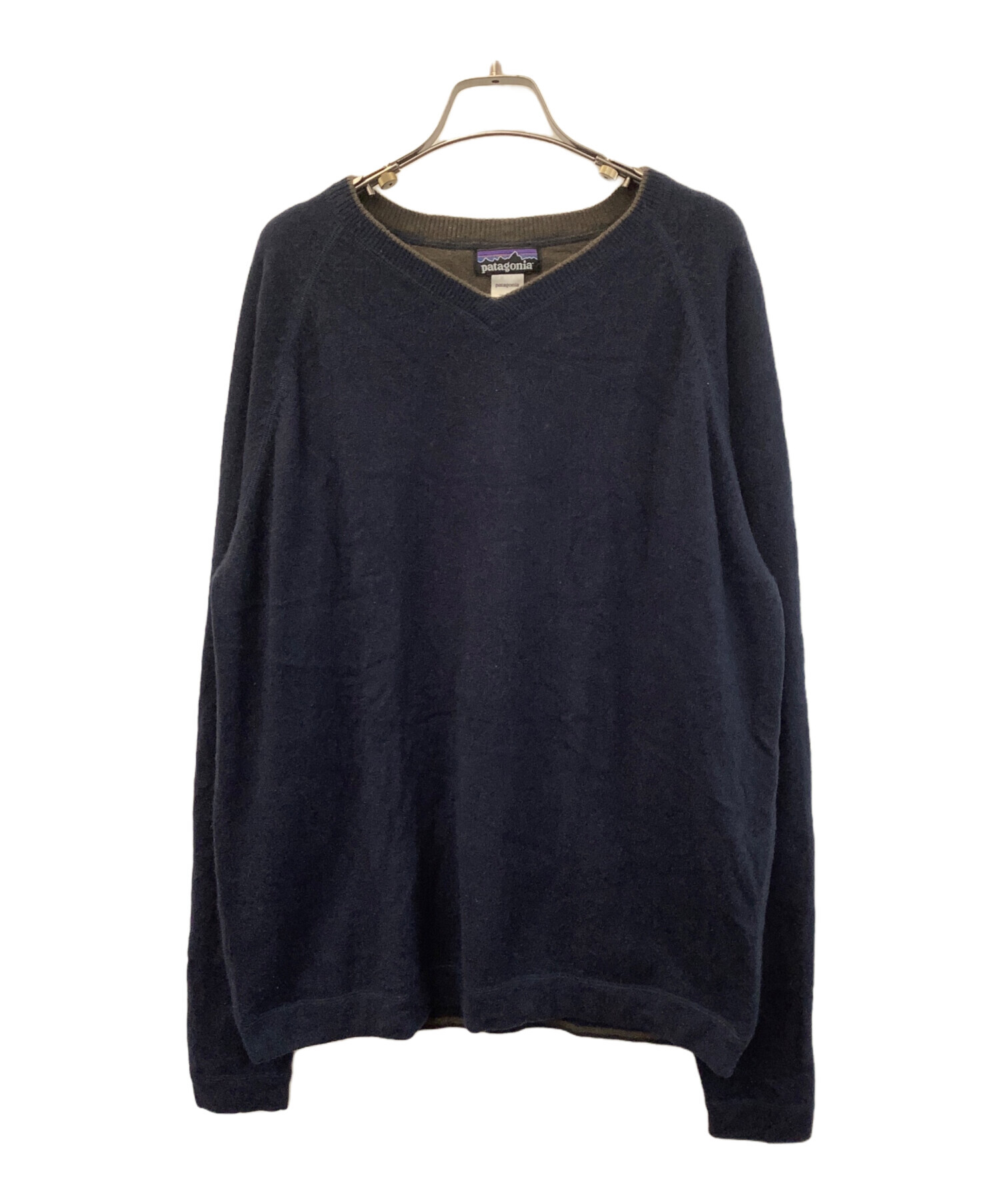 中古・古着通販】Patagonia (パタゴニア) Vネックニット ネイビー