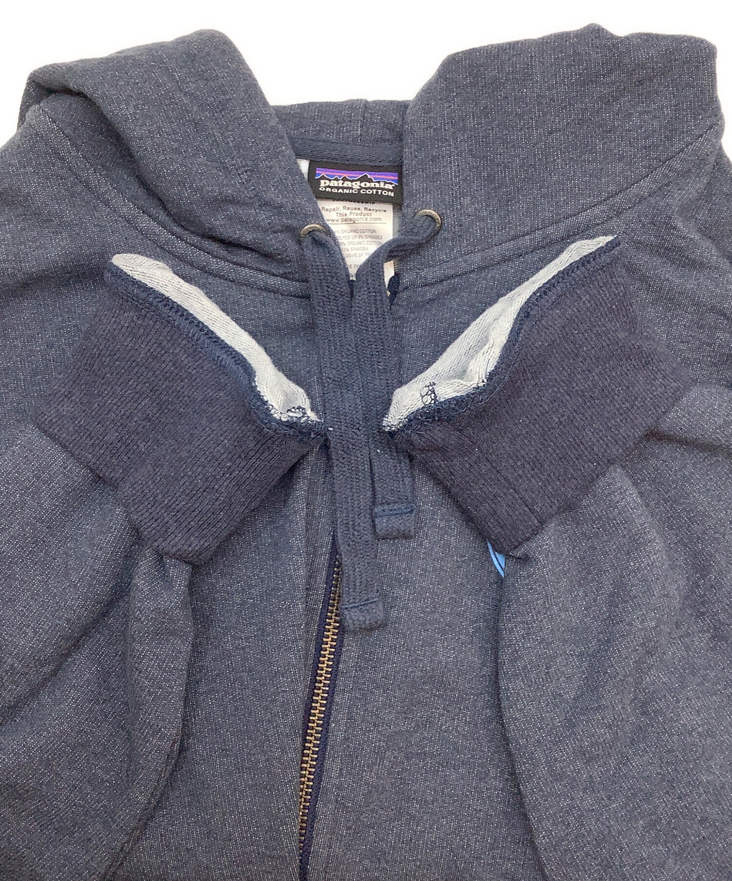 patagonia　パタゴニア　ジップ　パーカー ネイビー 中古・古着通販】Patagonia (パタゴニア) ジップパーカー ネイビー