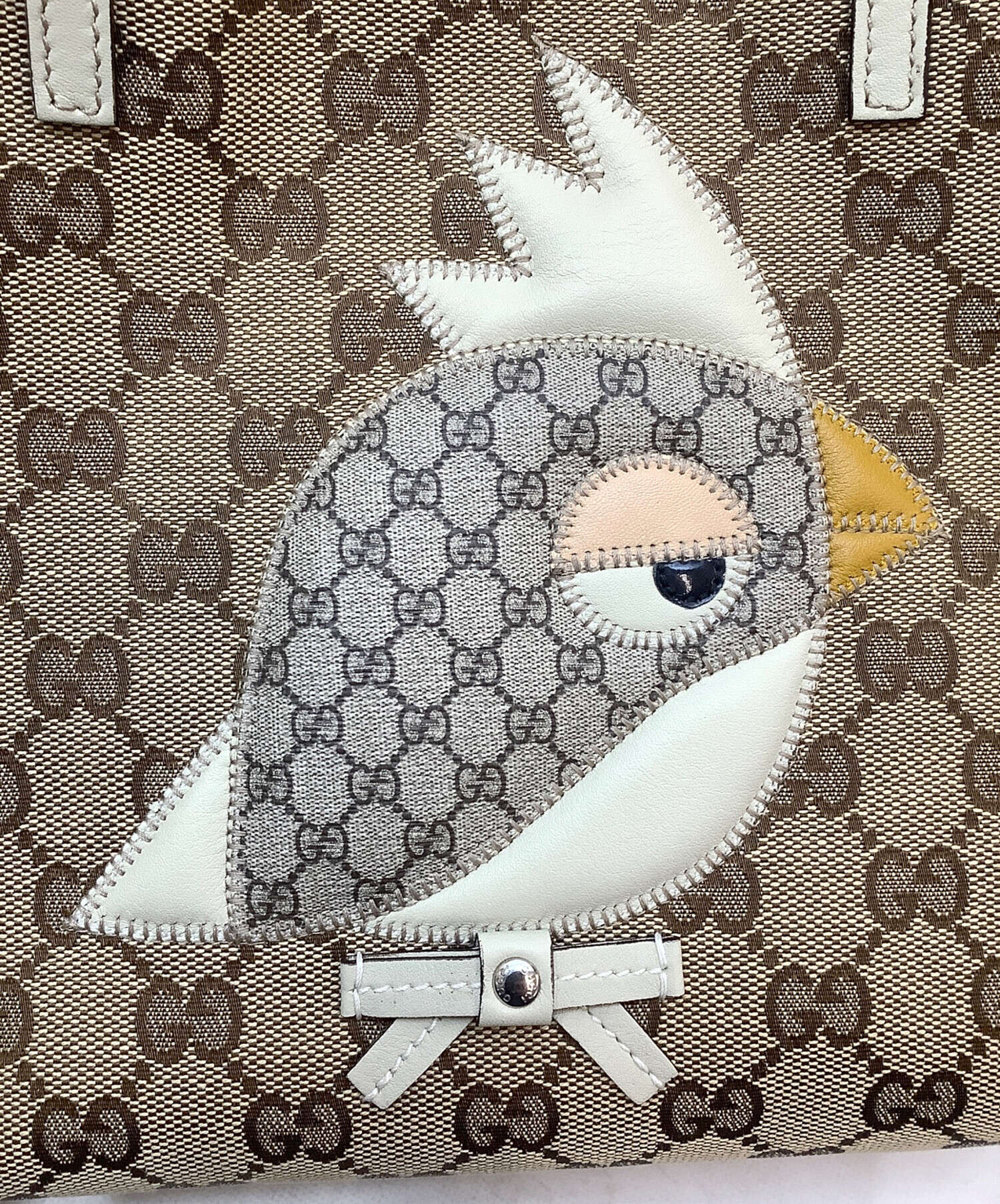 希少*GUCCI*ハンドバッグ*クロコ*ファブリック 中古・古着通販】GUCCI