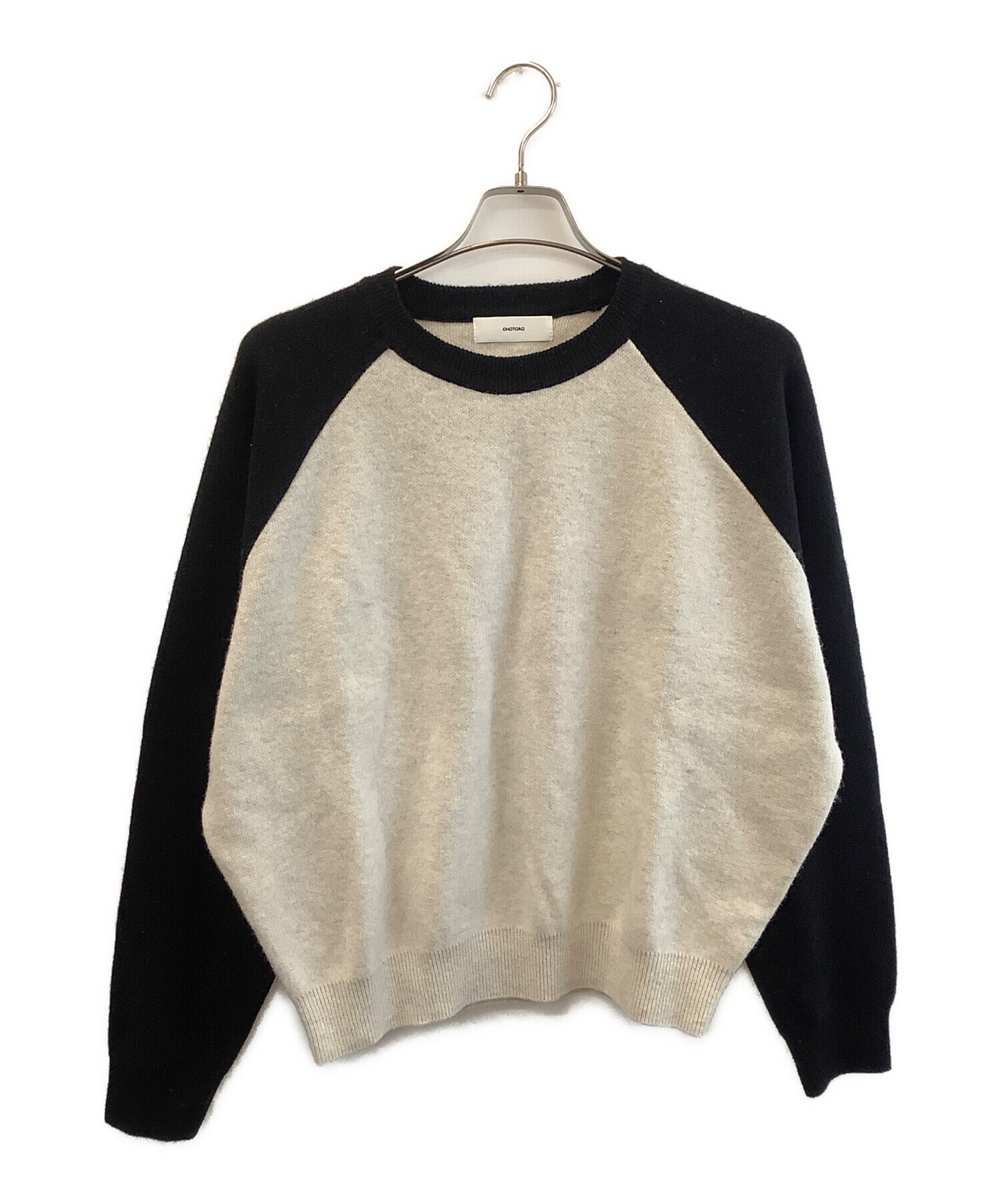 中古・古着通販】OHOTORO (オオトロ) ラグランニット クリーム