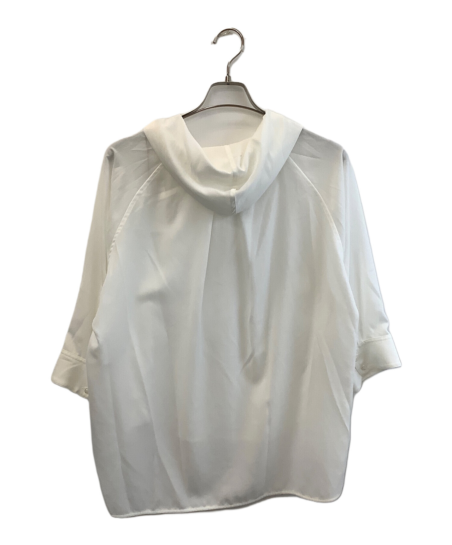 中古・古着通販】MORABITO (モラビト) フーデッドブラウス ホワイト