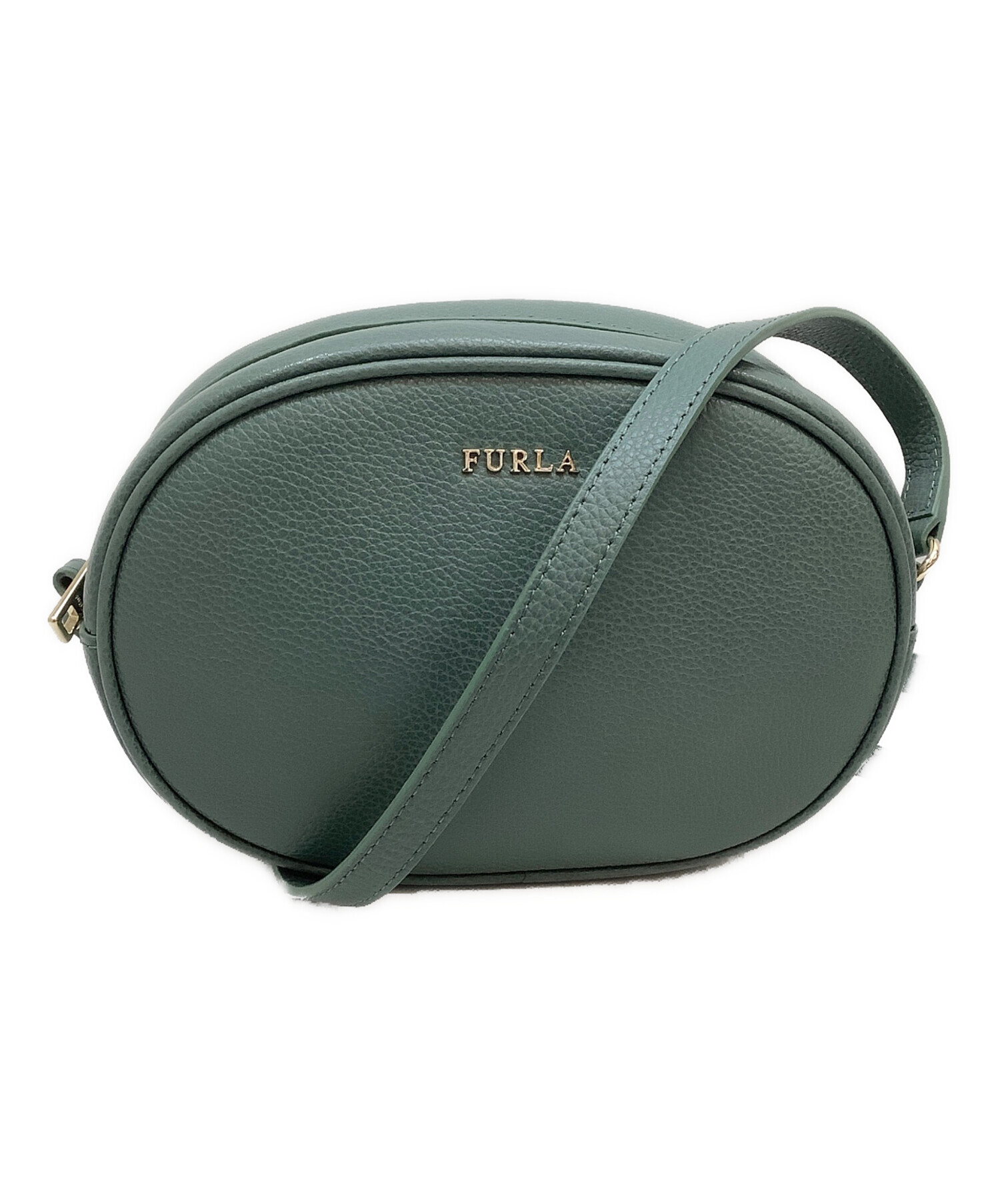 FURLA フルラ ショルダーバッグ - 緑系 【古着】【中古】 中古・古着通販】FURLA (フルラ) ハンドバッグ グリーン｜ブランド