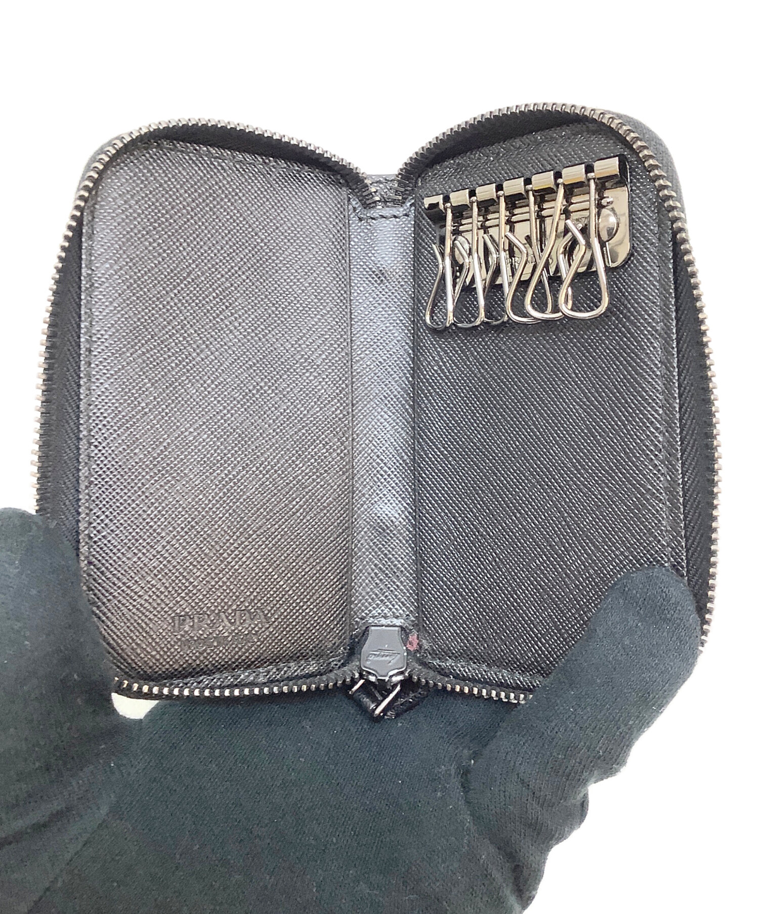 中古・古着通販】PRADA (プラダ) キーケース ブラック｜ブランド・古着