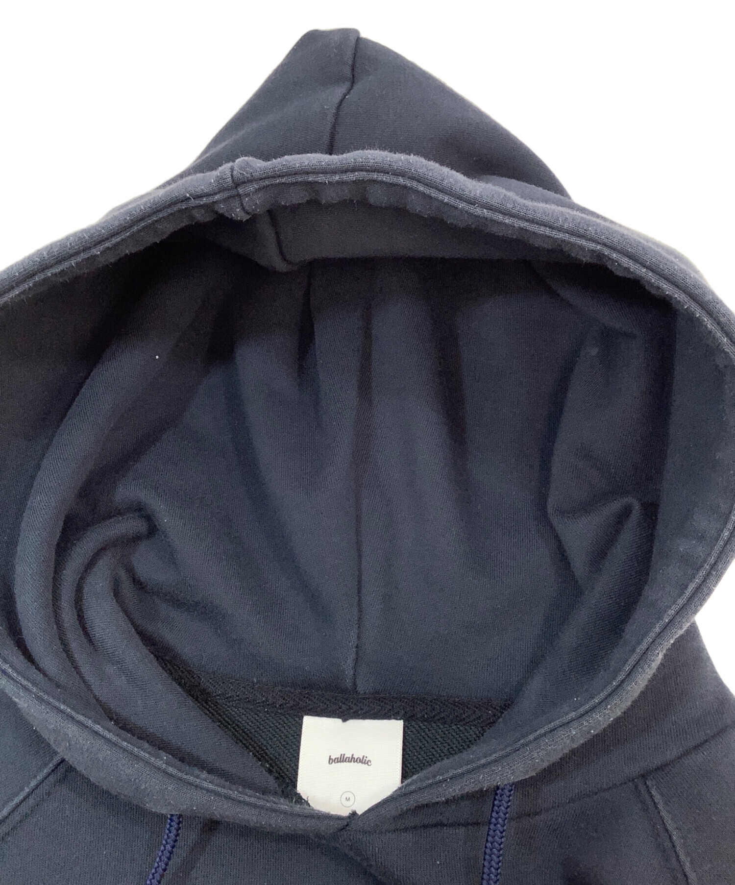 ballaholic フード付きパーカー ネイビー 中古・古着通販】ballaholic (ボーラホリック) パーカー ネイビー