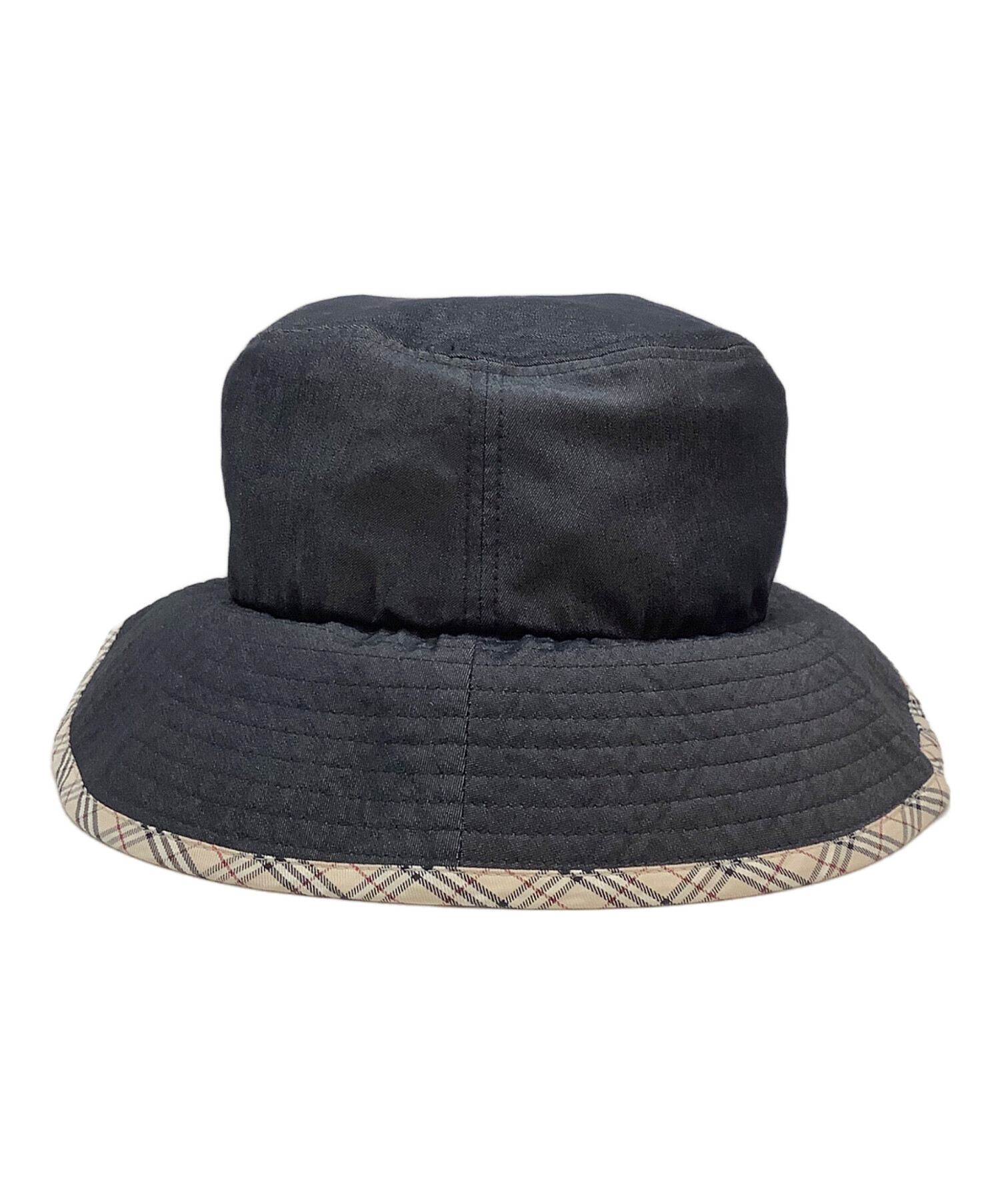 BURBERRY GOLF ✯バケットハット ブラック　レディース 中古・古着通販】BURBERRY GOLF (バーバリーゴルフ) バケットハット