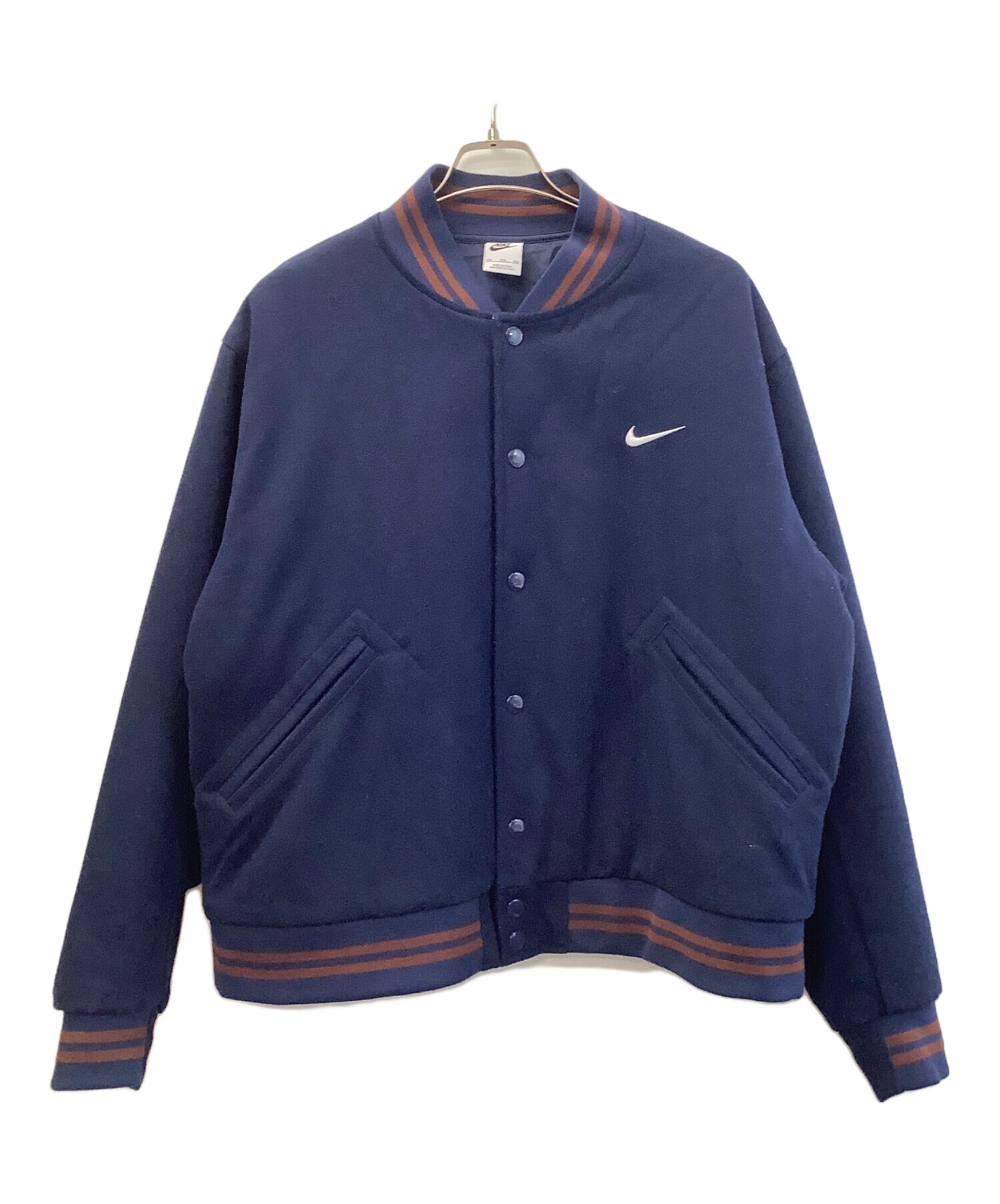 中古・古着通販】NIKE (ナイキ) バーシティジャケット ネイビー サイズ