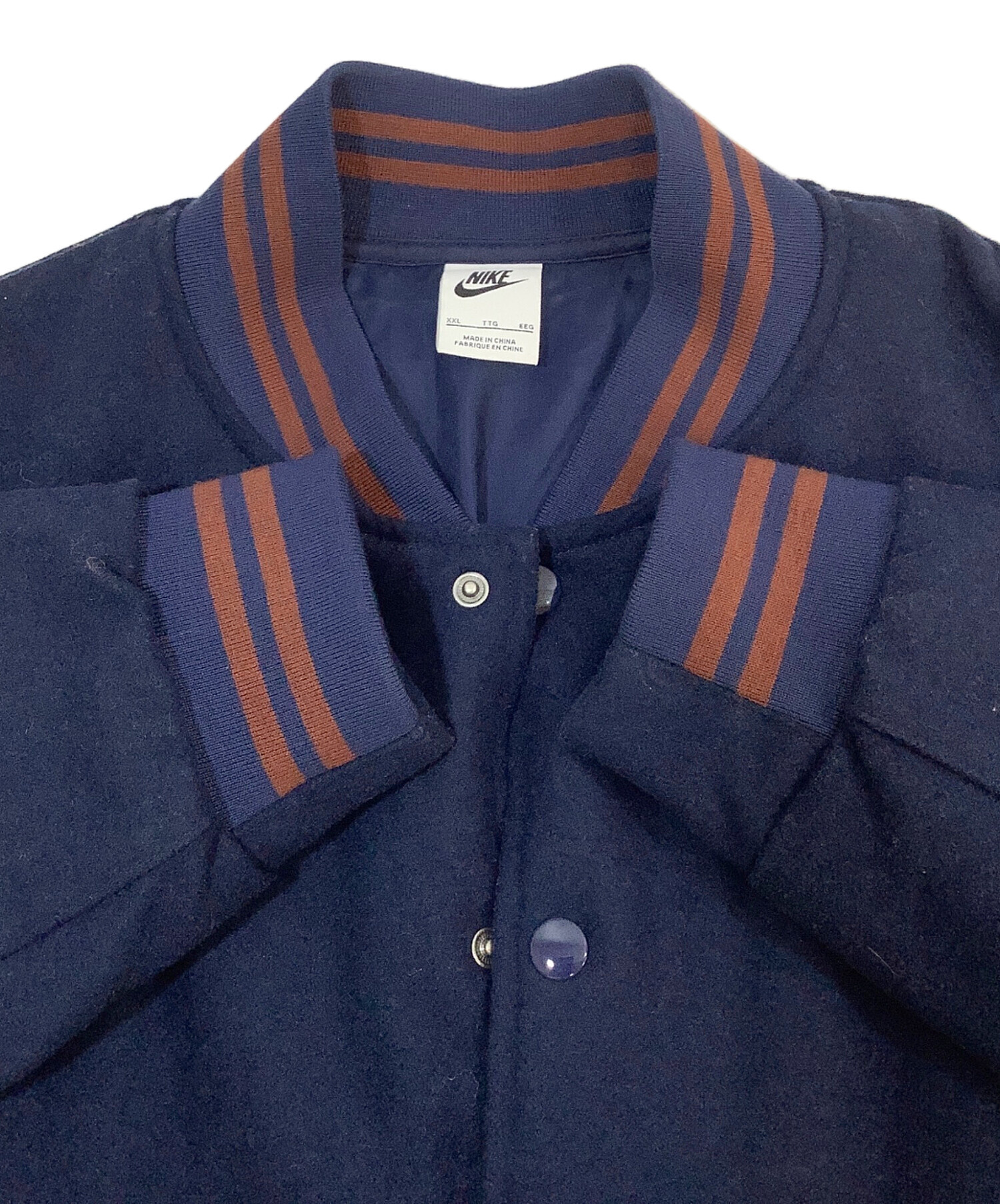 中古・古着通販】NIKE (ナイキ) バーシティジャケット ネイビー サイズ