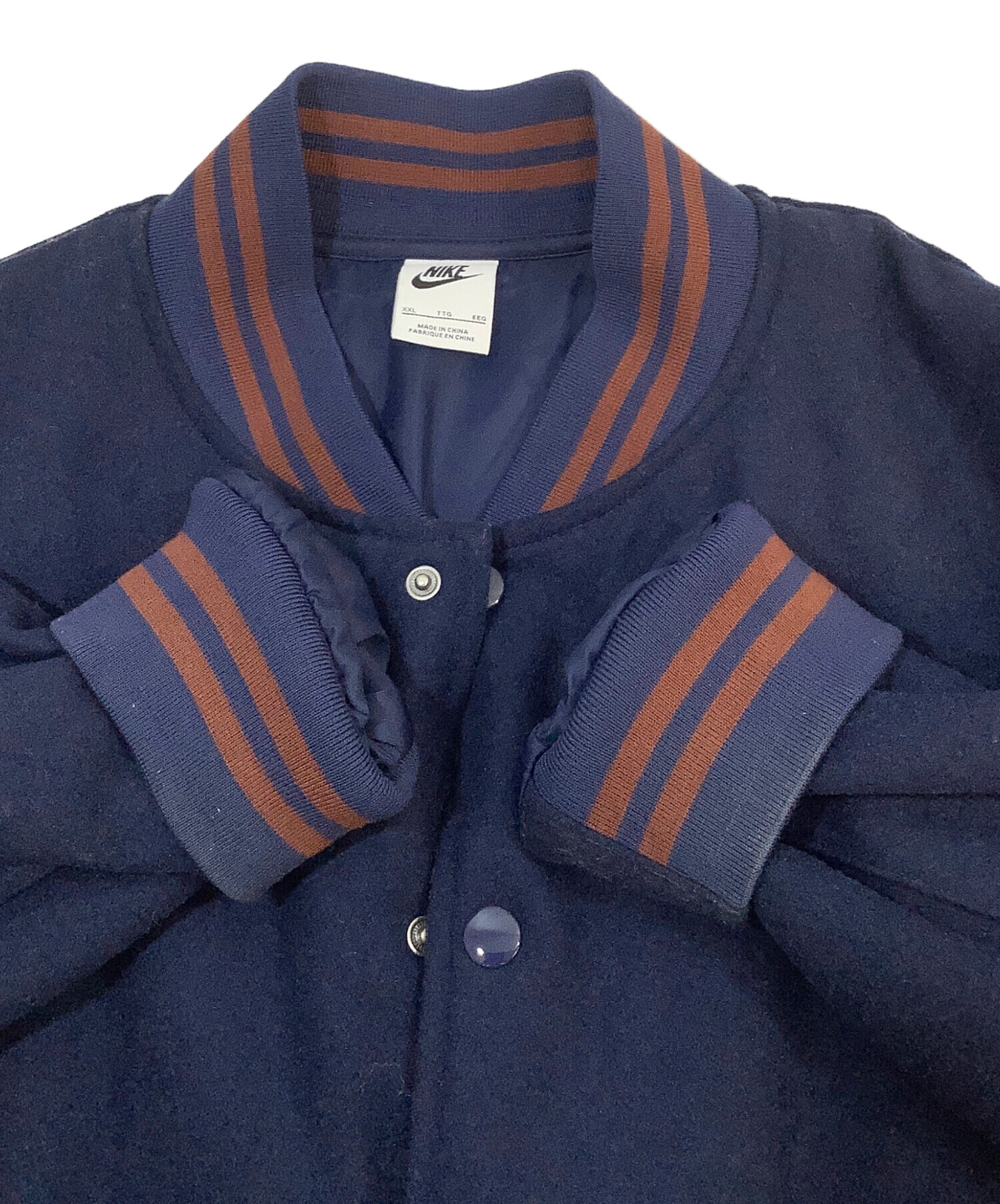 中古・古着通販】NIKE (ナイキ) バーシティジャケット ネイビー サイズ 