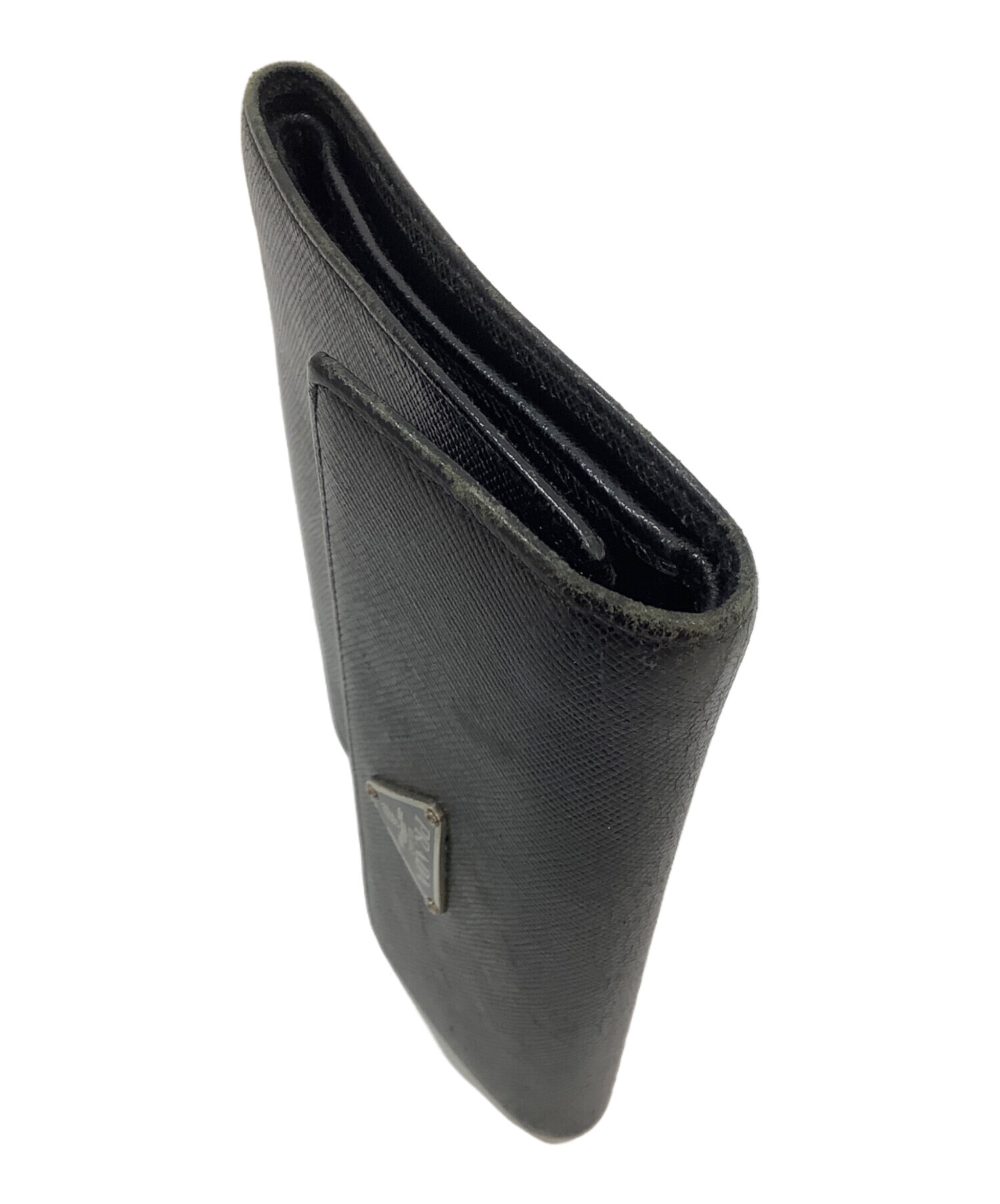 中古・古着通販】PRADA (プラダ) 3つ折り財布 ブラック｜ブランド