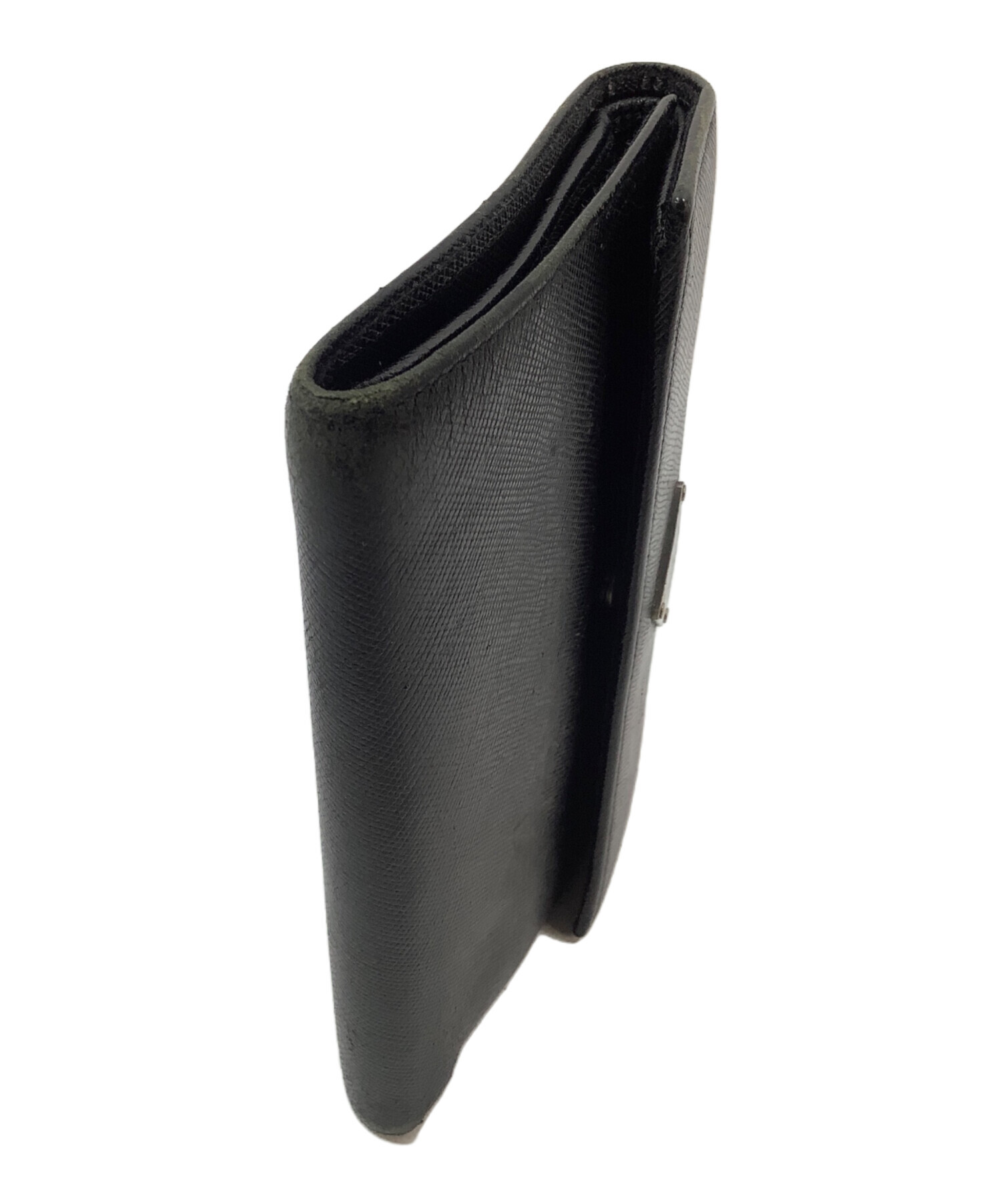 s1532 PRADA ブラック 三つ折り財布 M176A プラダ 楽天市場】プラダ M176 三つ折り 二つ折り財布（小銭入れあり