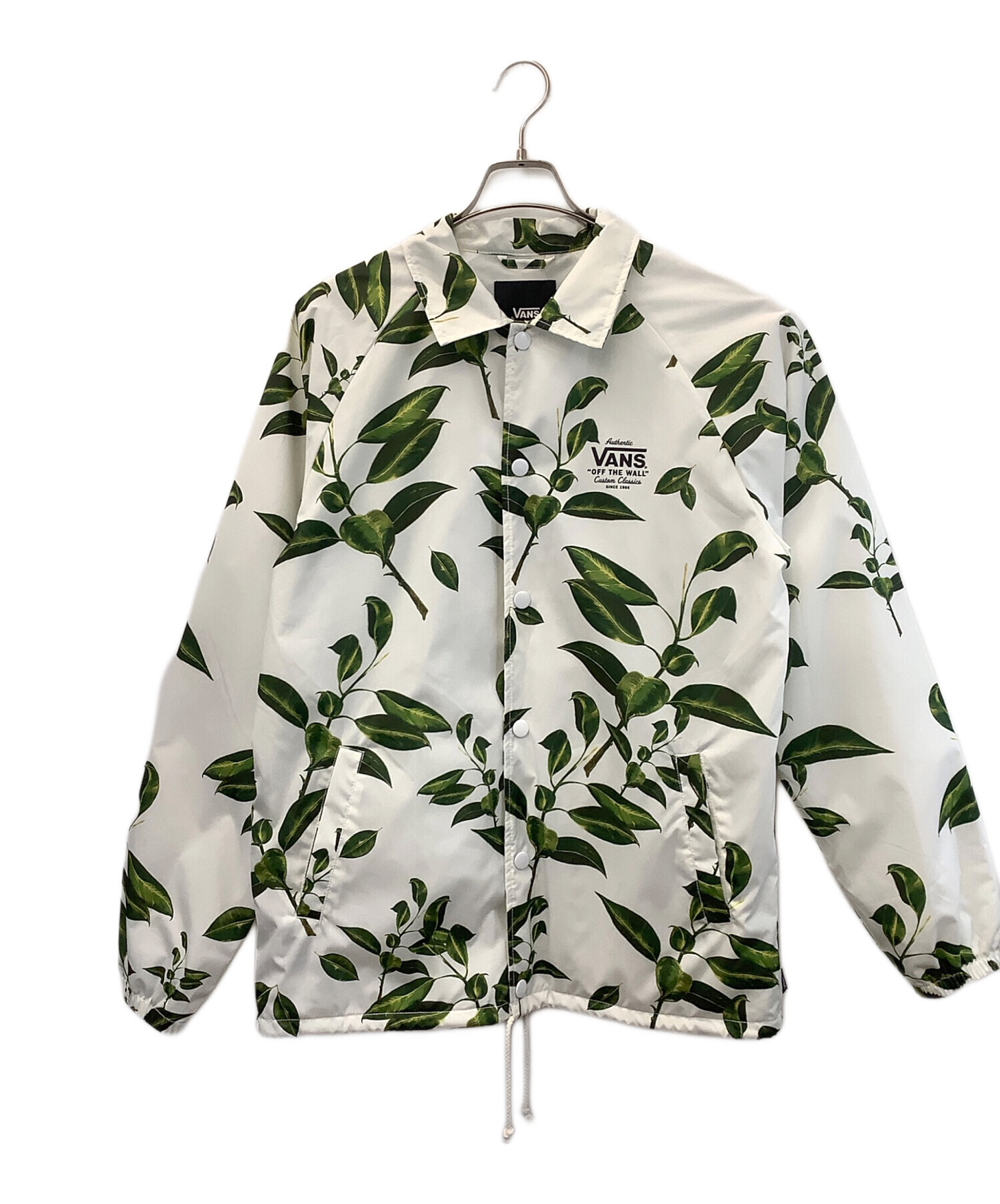 中古・古着通販】VANS (バンズ) コーチジャケット ホワイト×グリーン 