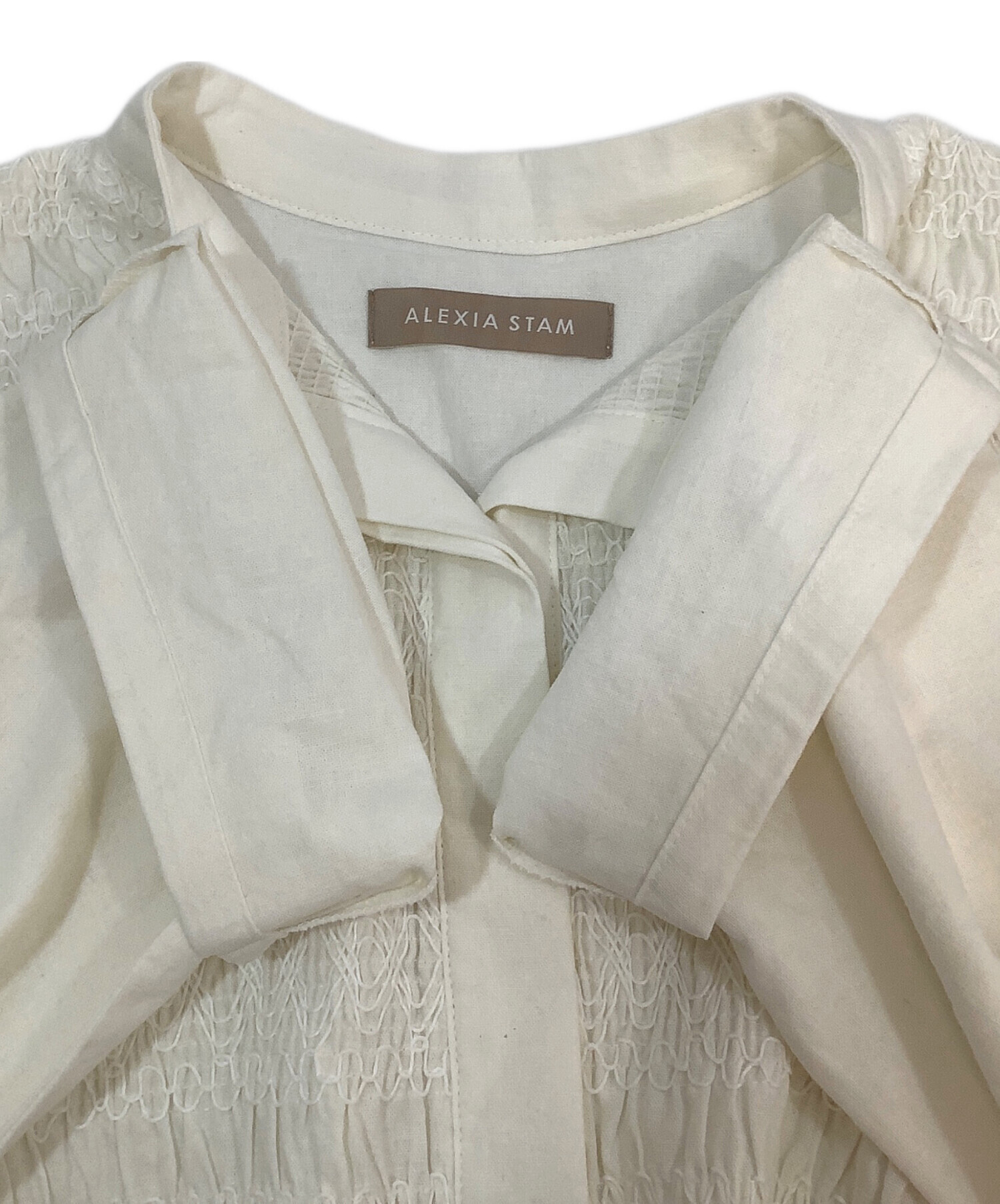 中古・古着通販】ALEXIA STAM (アリシアスタン) リネンシャツブラウス 