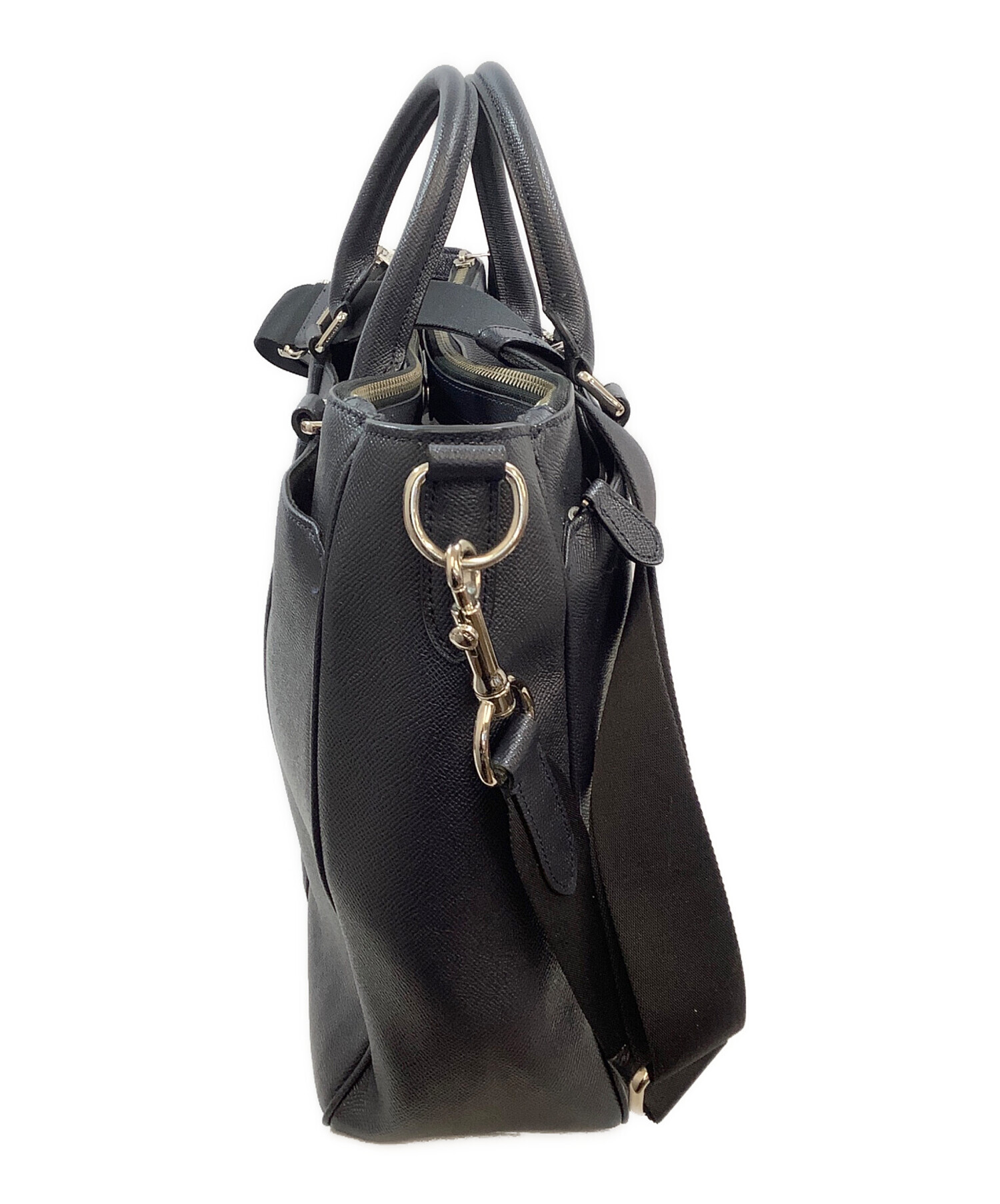 中古・古着通販】COACH (コーチ) 2WAYブリーフケース ネイビー