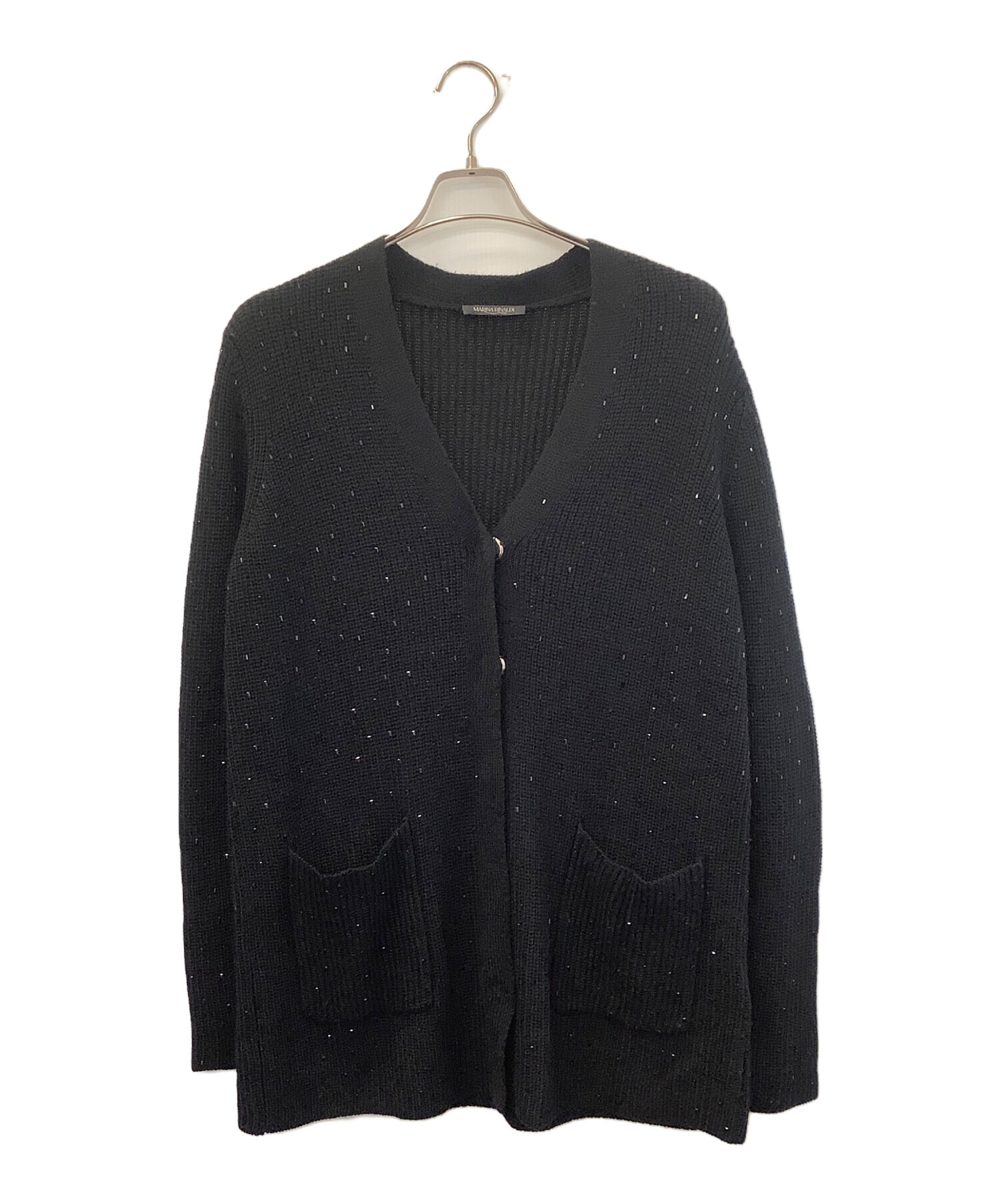 MARINA RINALDI　シルクカーディガン Silk and cashmere cardigan, yellow | Marina Rinaldi