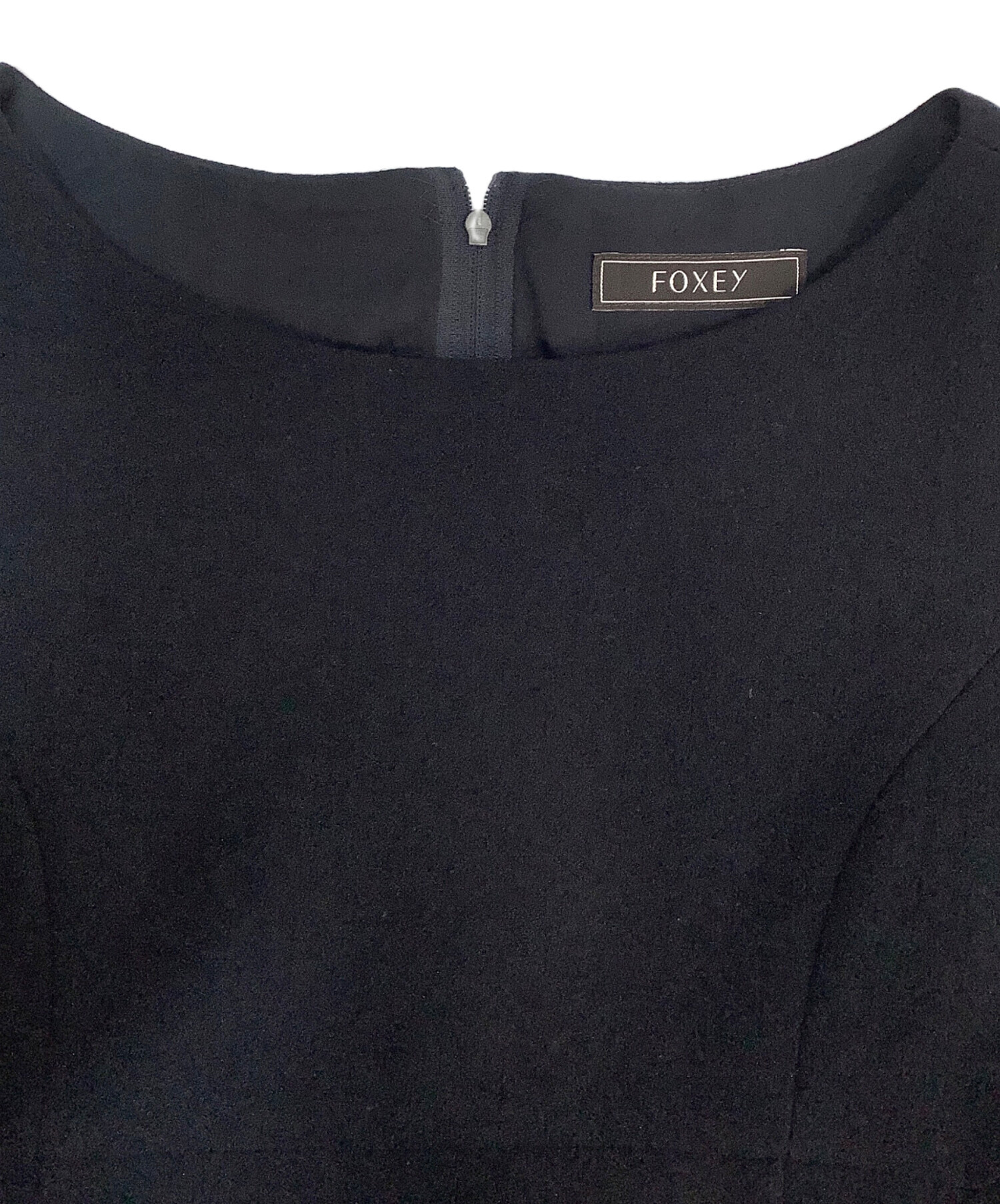 中古・古着通販】FOXEY (フォクシー) 長袖ワンピース ネイビー サイズ