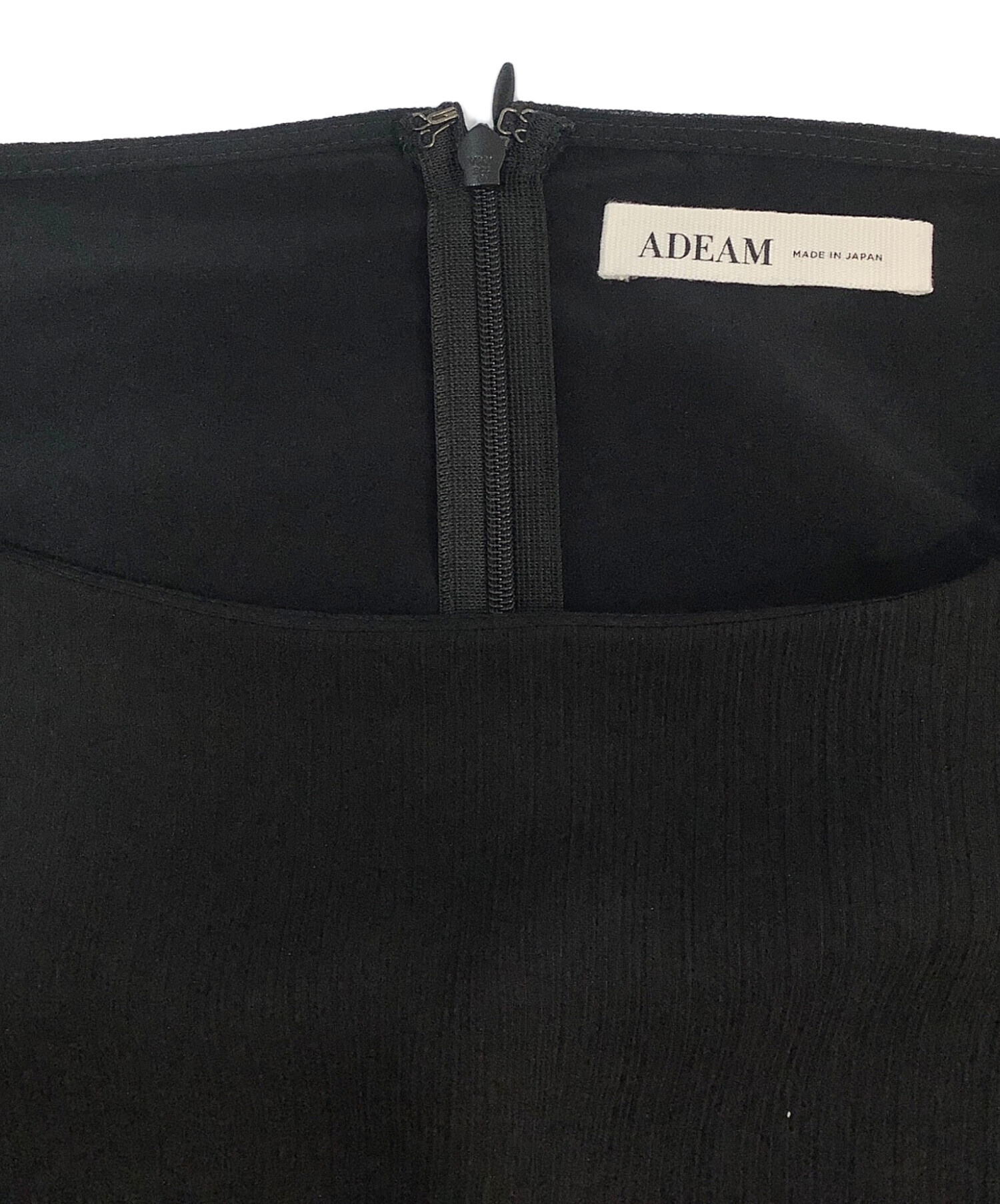 中古・古着通販】ADEAM (アディアム) 長袖ワンピース ブラック