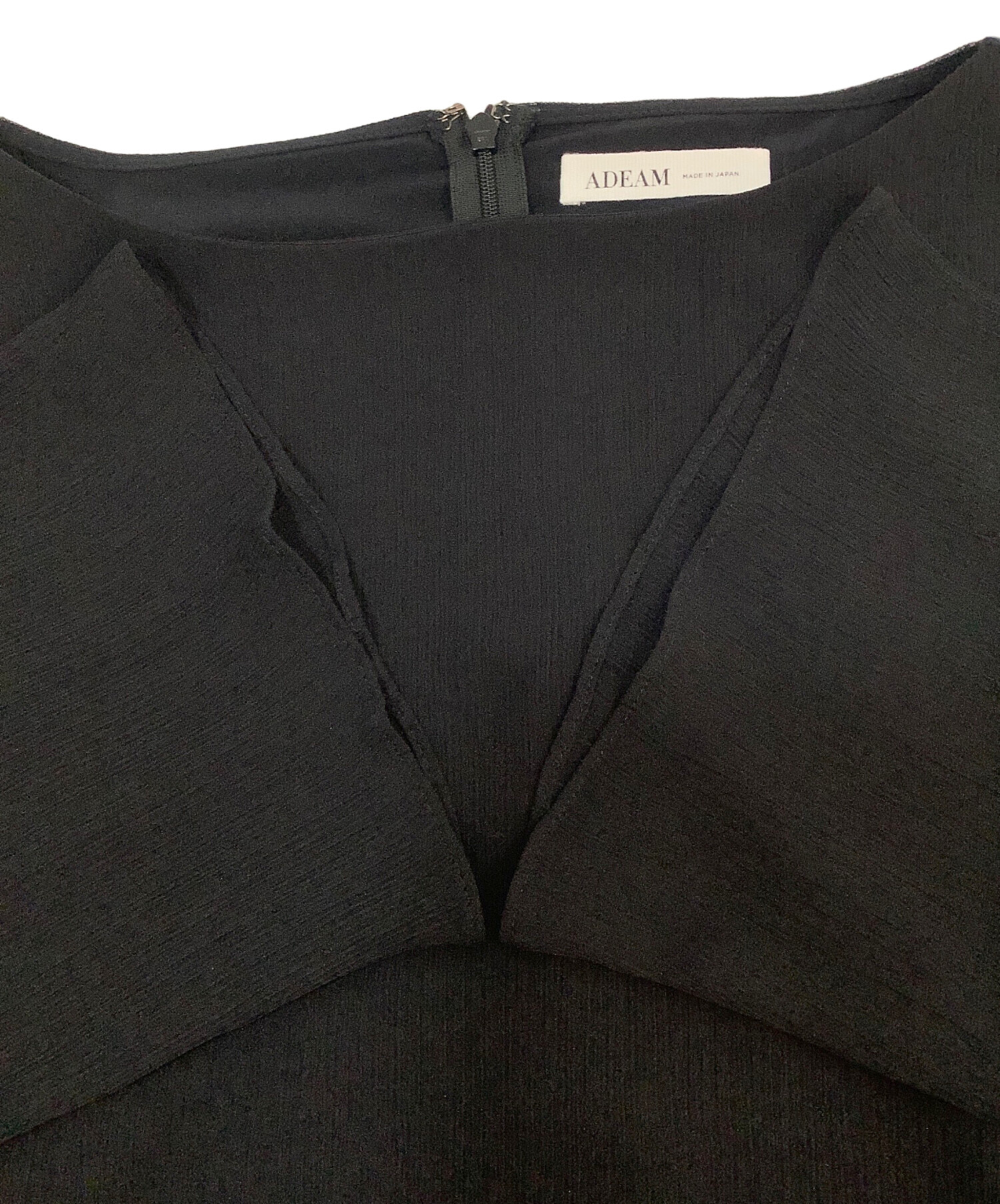 中古・古着通販】ADEAM (アディアム) 長袖ワンピース ブラック