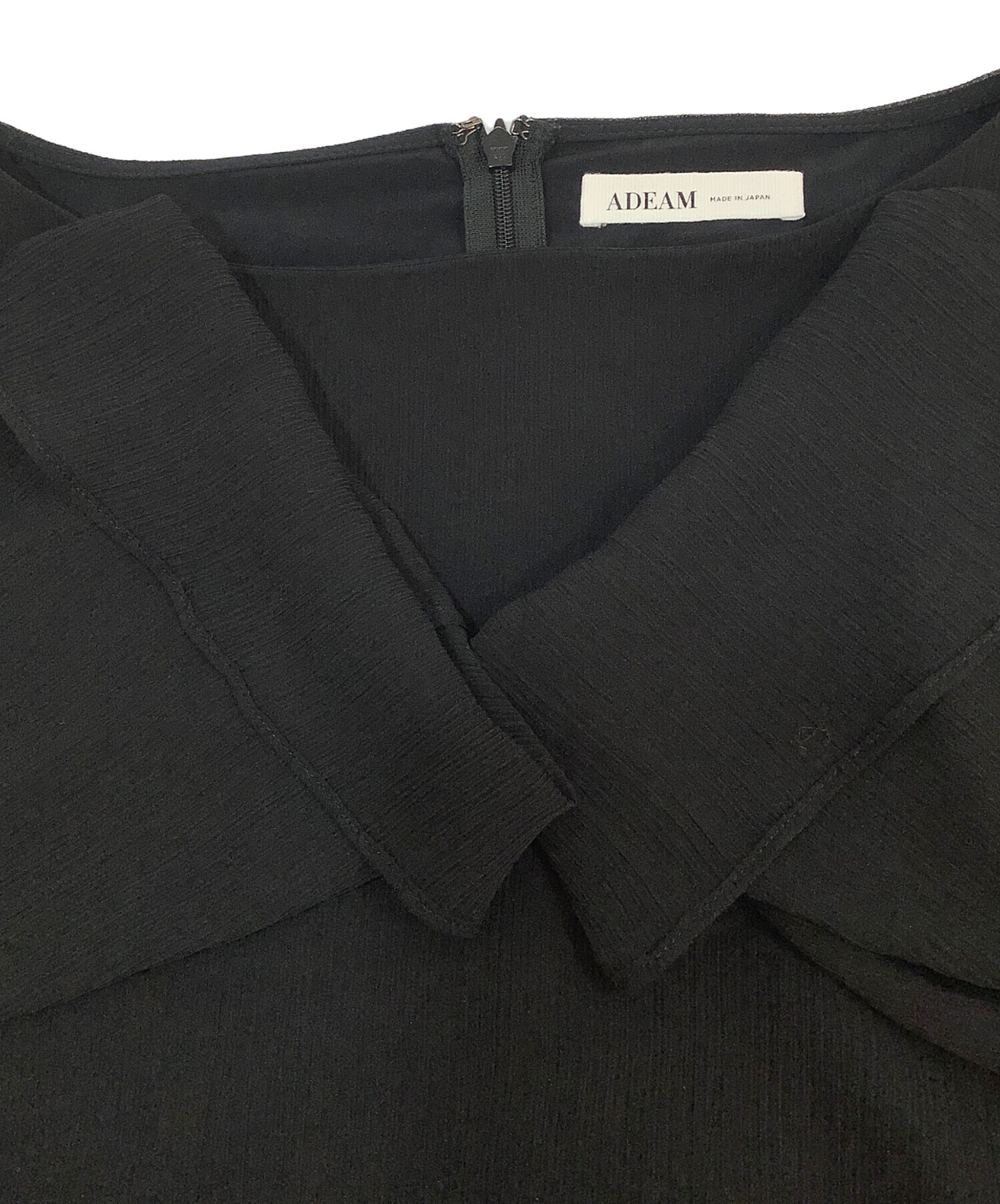 中古・古着通販】ADEAM (アディアム) 長袖ワンピース ブラック