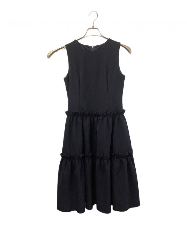 美品♪ デイジーリン　フォクシー ワンピース フリルレディ ネイビー DAISY LIN ネイビーフリルノースリーブワンピース