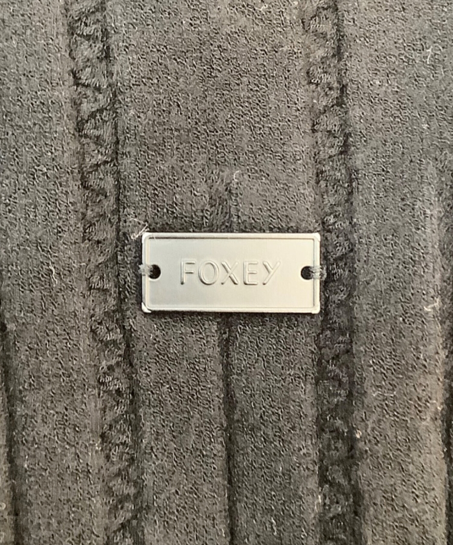 中古・古着通販】FOXEY (フォクシー) 半袖ニット ブラック サイズ:38