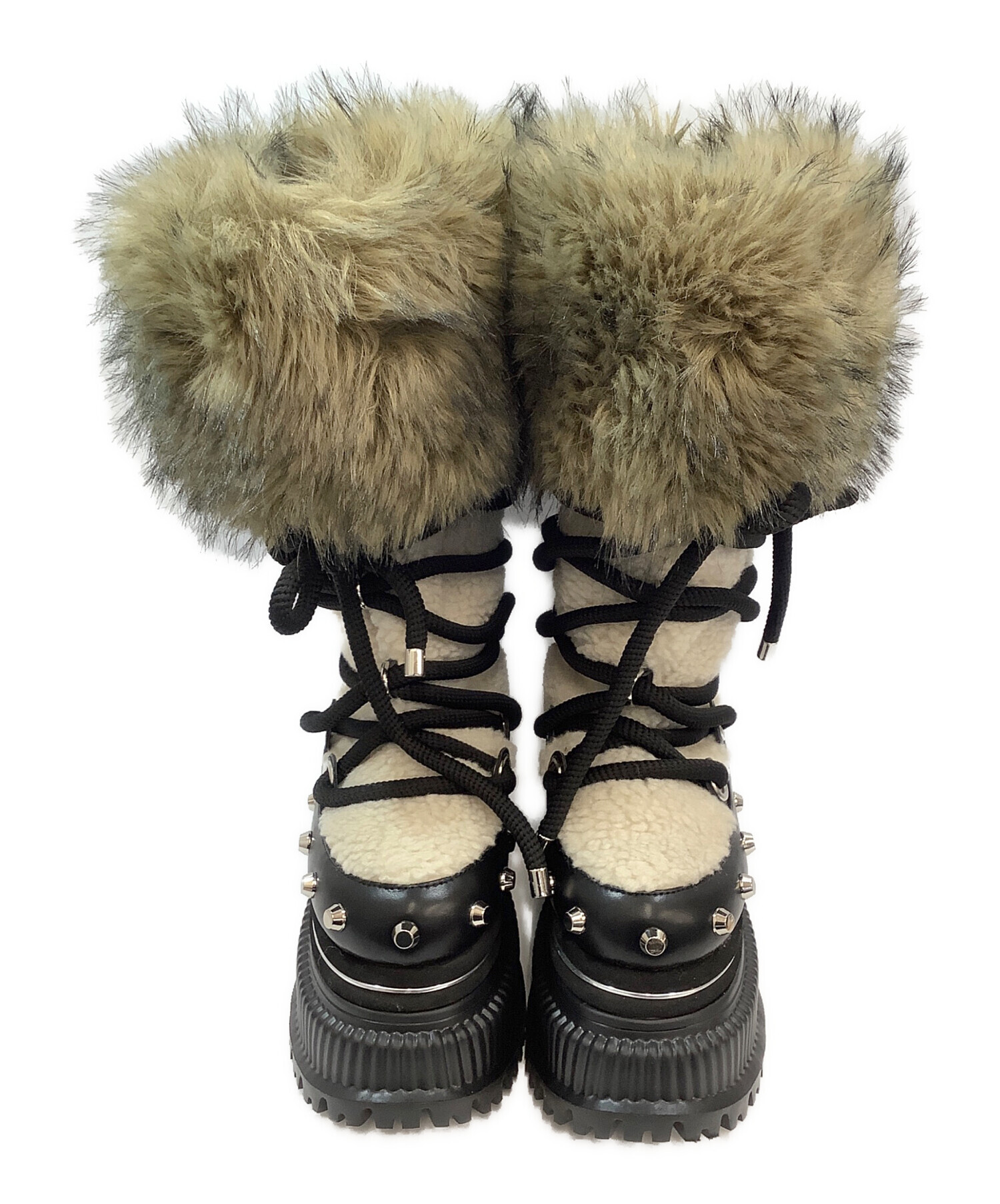 【使用少】YELLO TWO-TONE SHORT BOOTS Lサイズ 中古・古着通販】YELLO (イエロー) TWO-TONE SHORT BOOTS ブラック