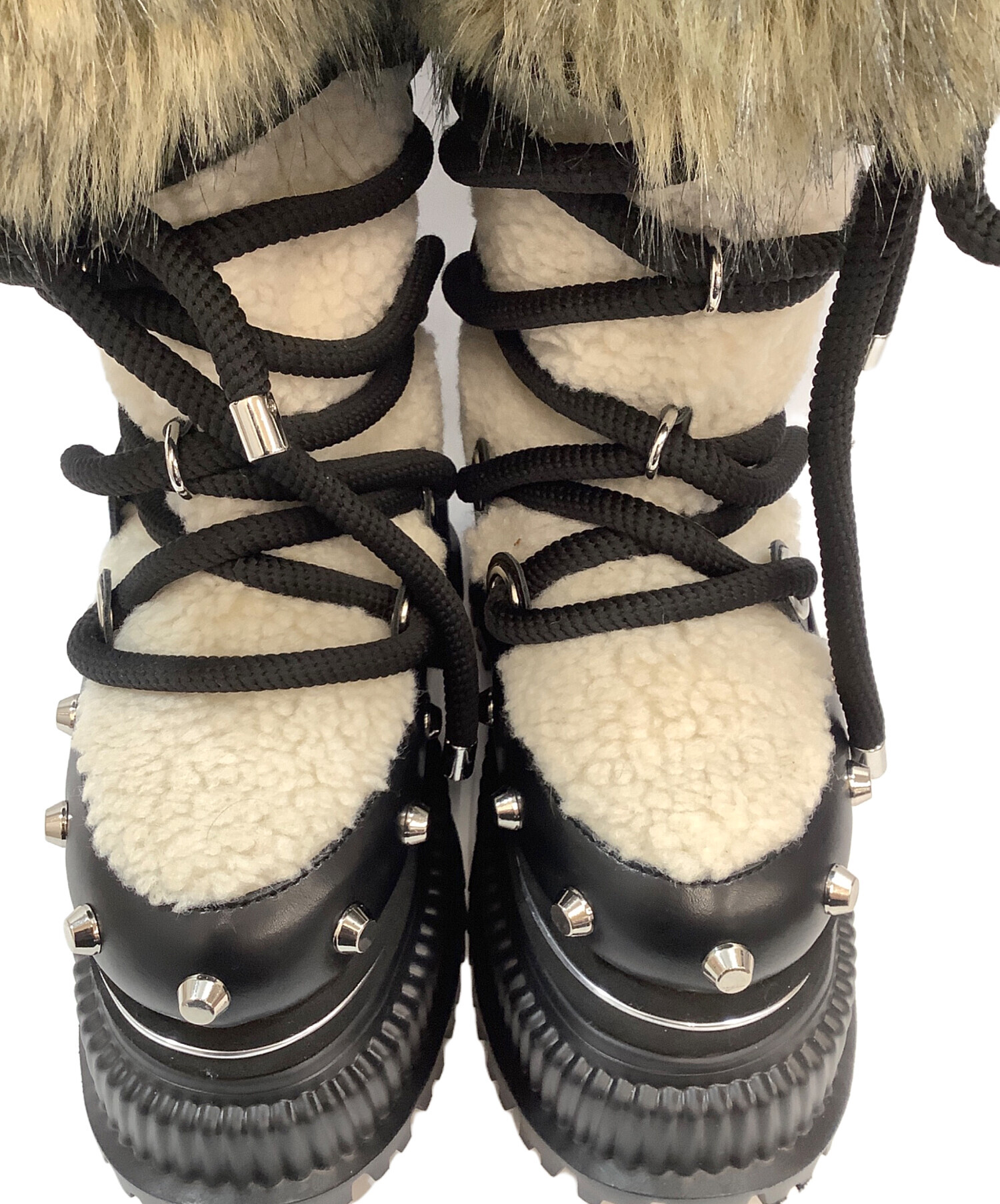 靴 YELLO TWO-TONE SHORT BOOTS 中古・古着通販】YELLO (イエロー) TWO-TONE SHORT BOOTS ブラック