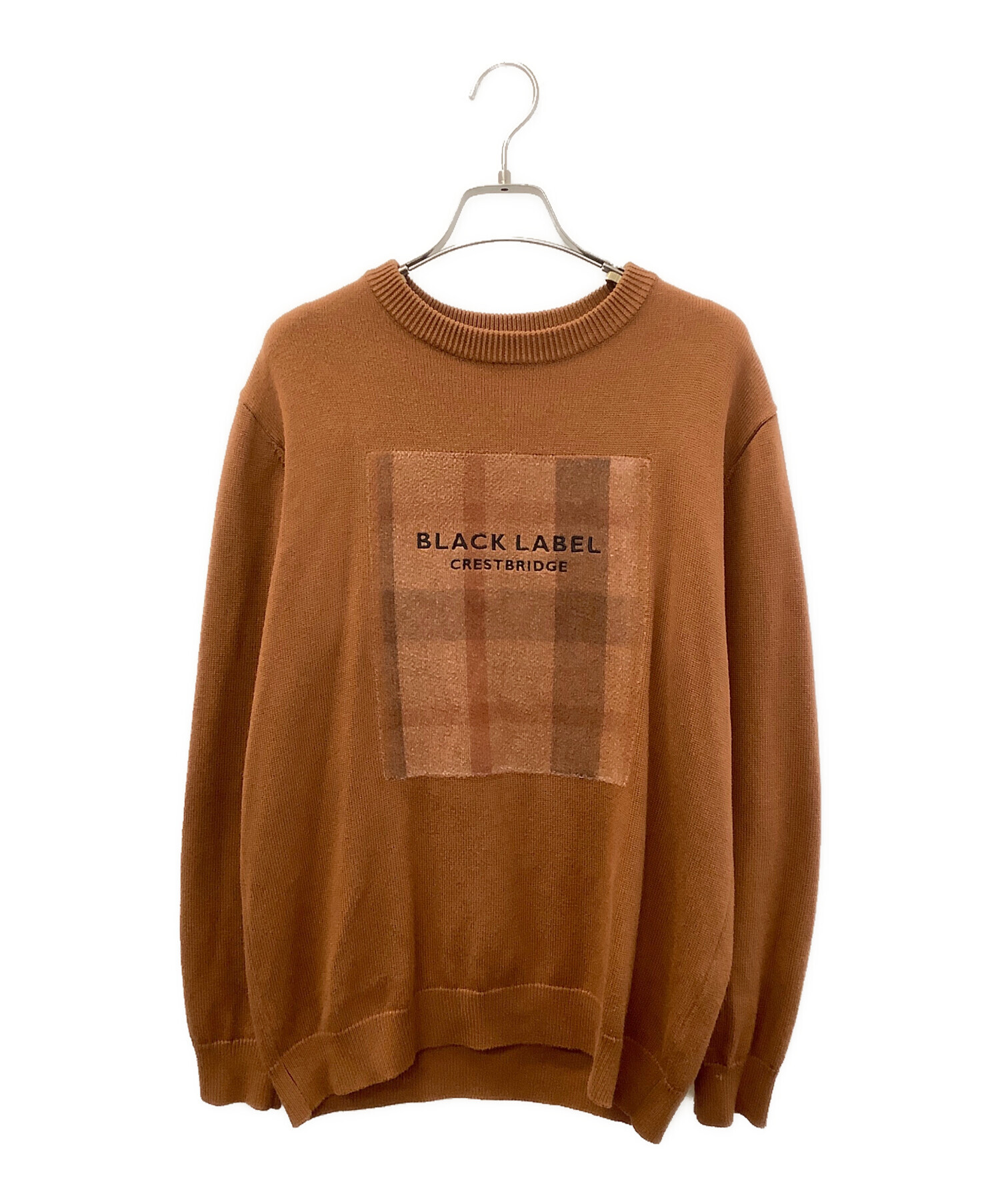BLACK LABEL CRESTBRIDGE」 長袖ニット L ブラック メンズ BLACK