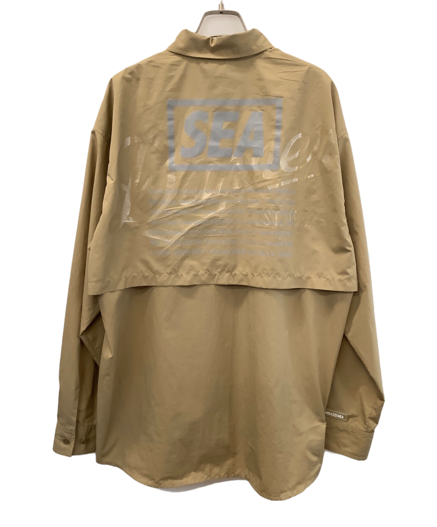 WIND AND SEA ウィダンシー　長袖　ポロシャツ　XL ベージュ XEXYMENS XMMLP02J1 ベーシック ピケ・ポロシャツ 長袖