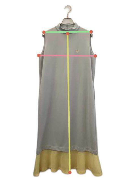 Fred Perry ノースリーブワンピース グレー UK 10 中古・古着通販】FRED PERRY (フレッドペリー) ノースリーブワンピース