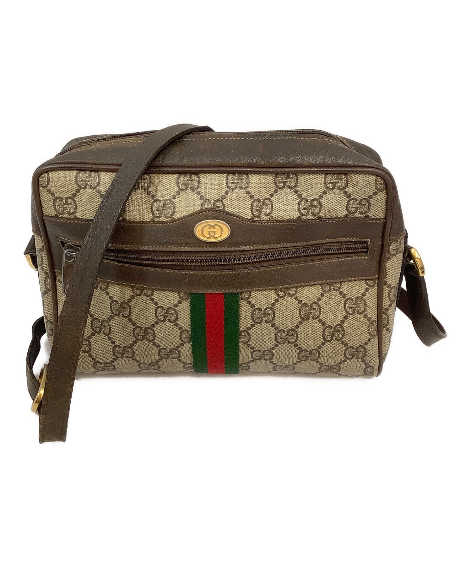 中古・古着通販】GUCCI (グッチ) ショルダーバッグ ベージュ×ブラウン 