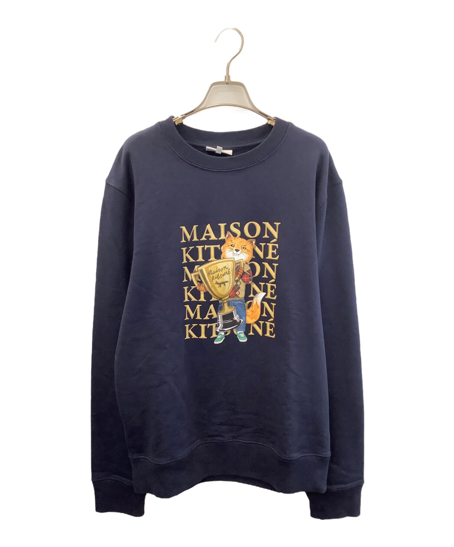 中古・古着通販】maison kitsune (メゾンキツネ) スウェット ネイビー 