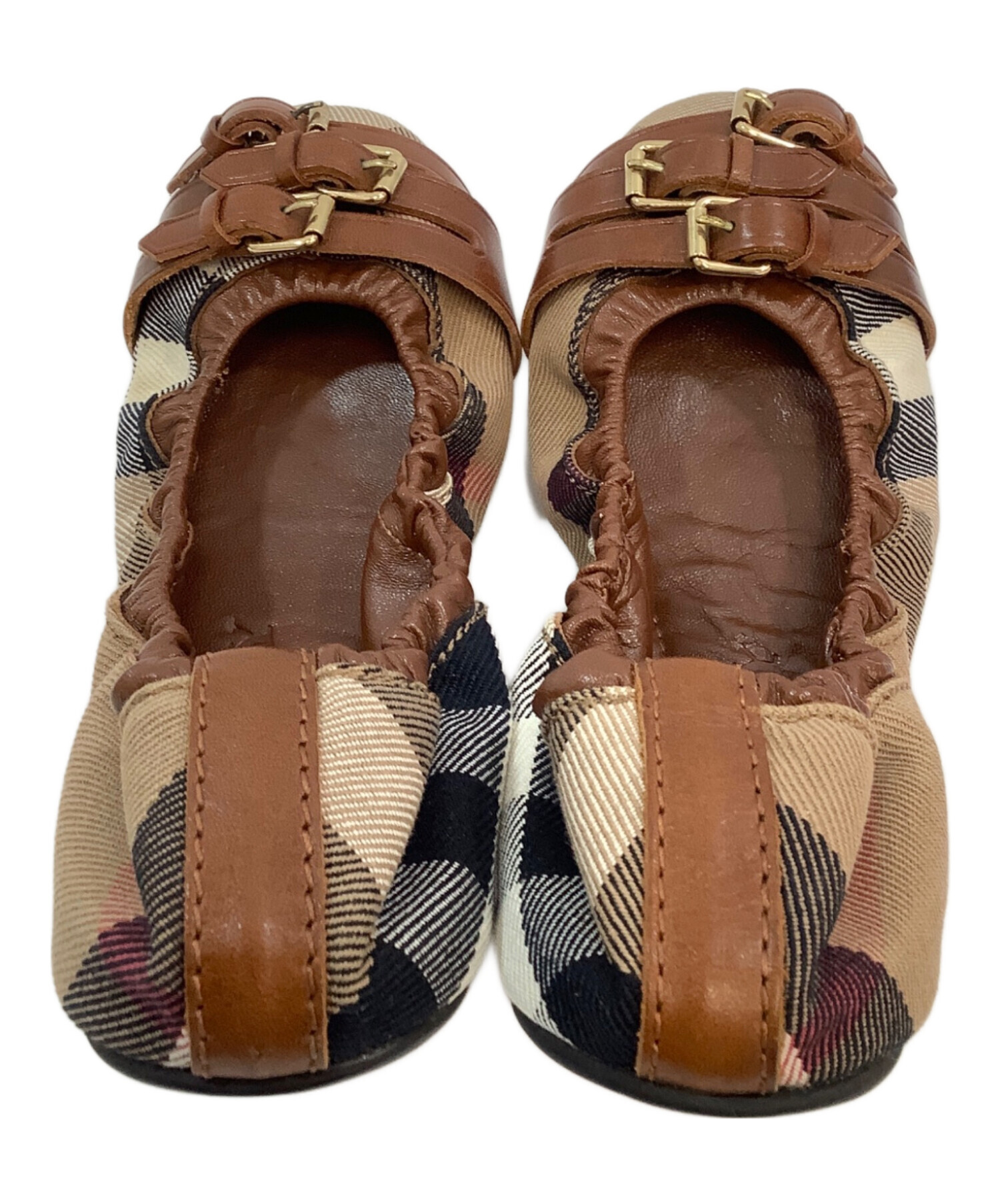 中古・古着通販】BURBERRY (バーバリー) バレエシューズ ブラウン